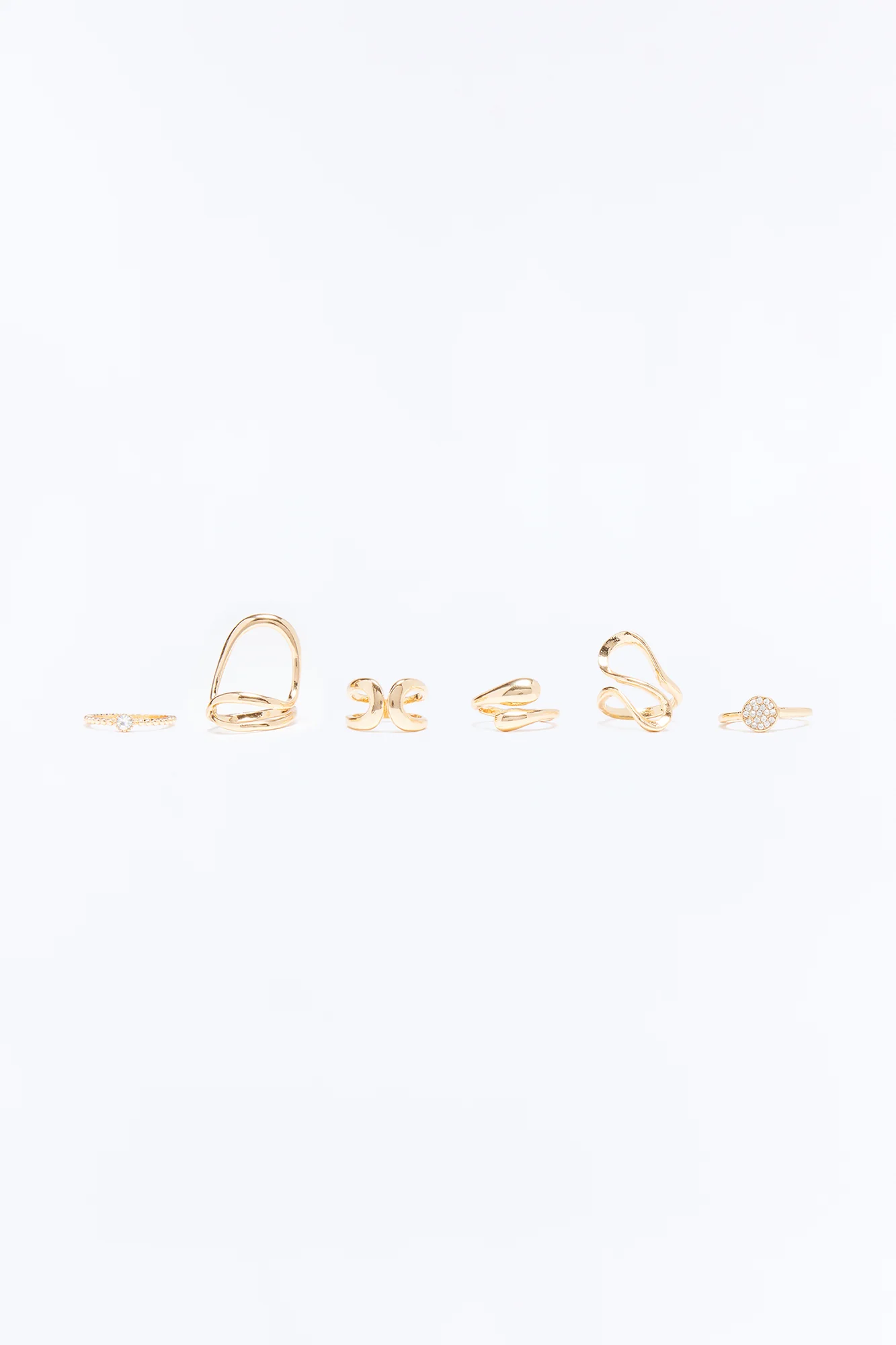 Artisan Muse 6 Piece Ring Set - Gold
