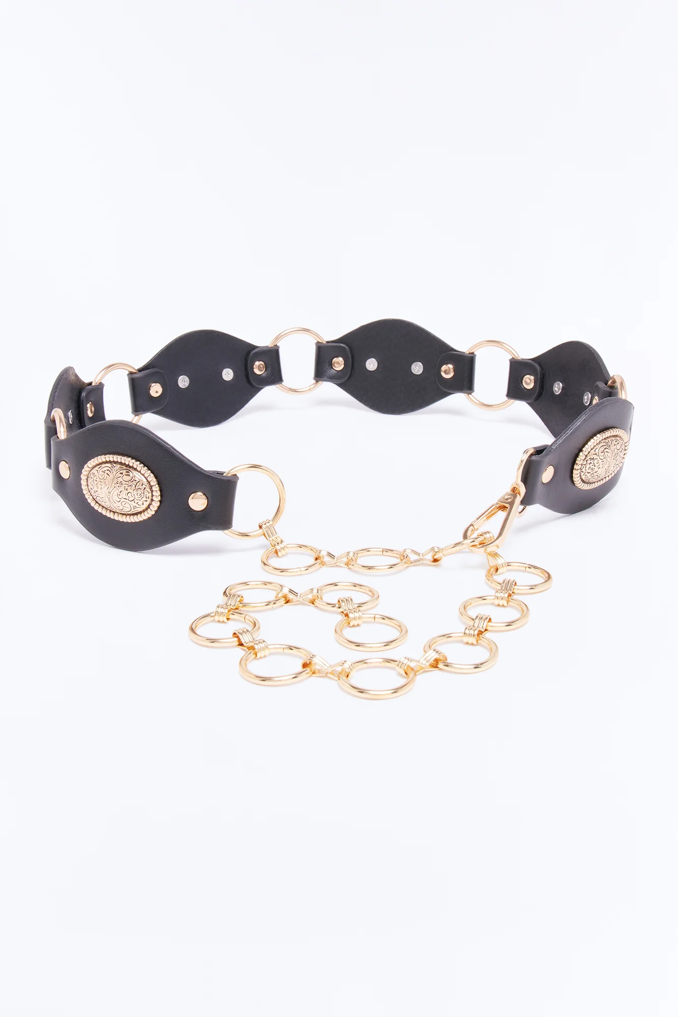 At My Waist O-Ring Chain Belt - Black - Image 4