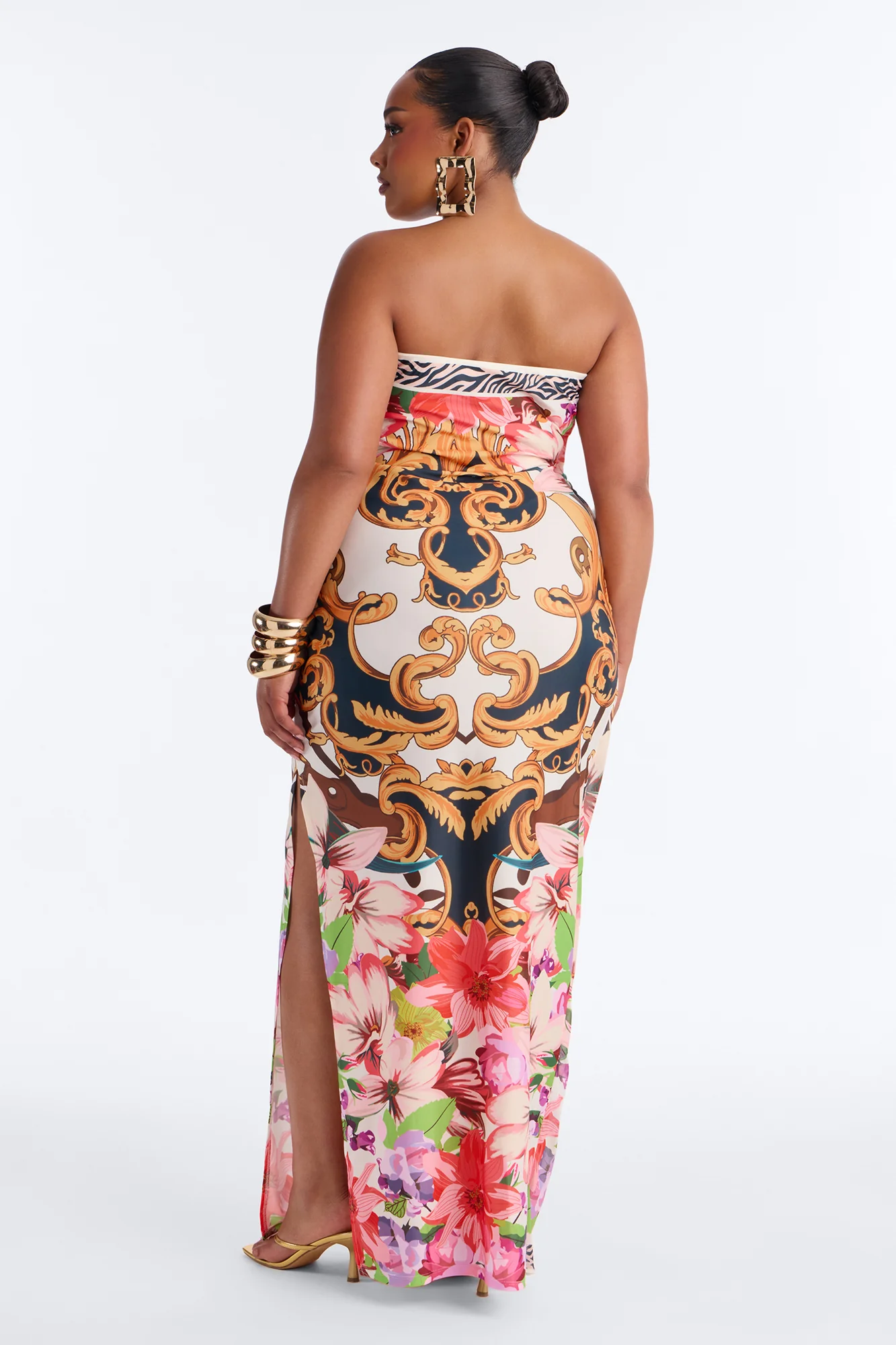 Athena Wrap Overlay Maxi Dress - Multi Color - Image 7