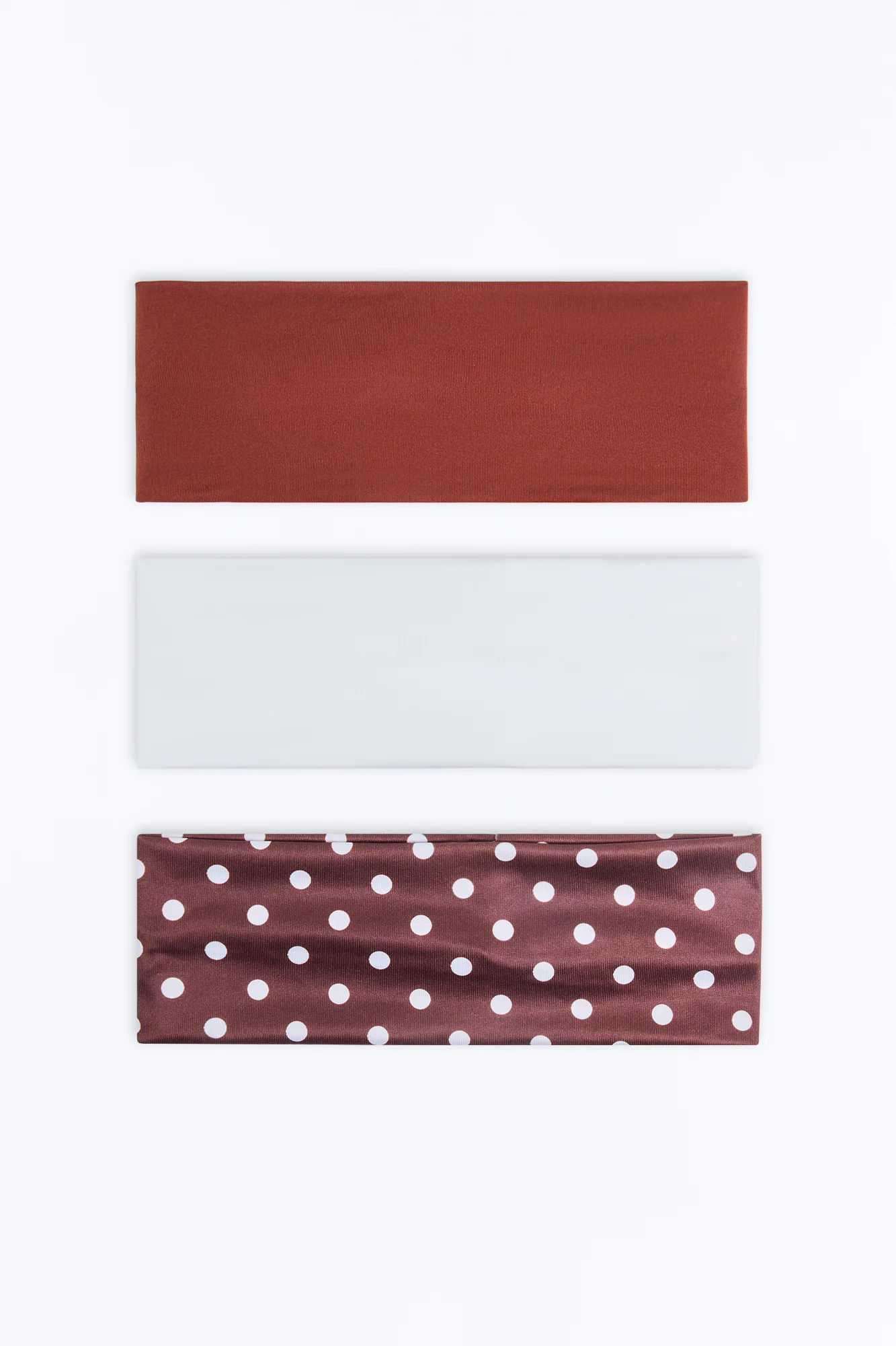 Athletic Girly 3 Piece Headband Set - Brown/combo
