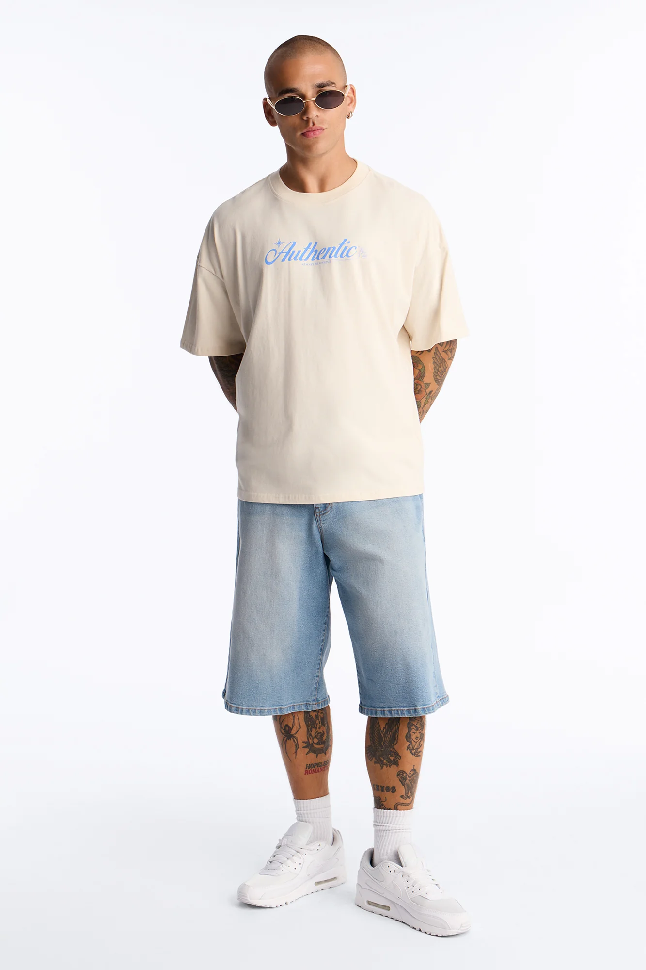 Authentic Since 1996 Oversized Short Sleeve Tee - Off White - Image 2