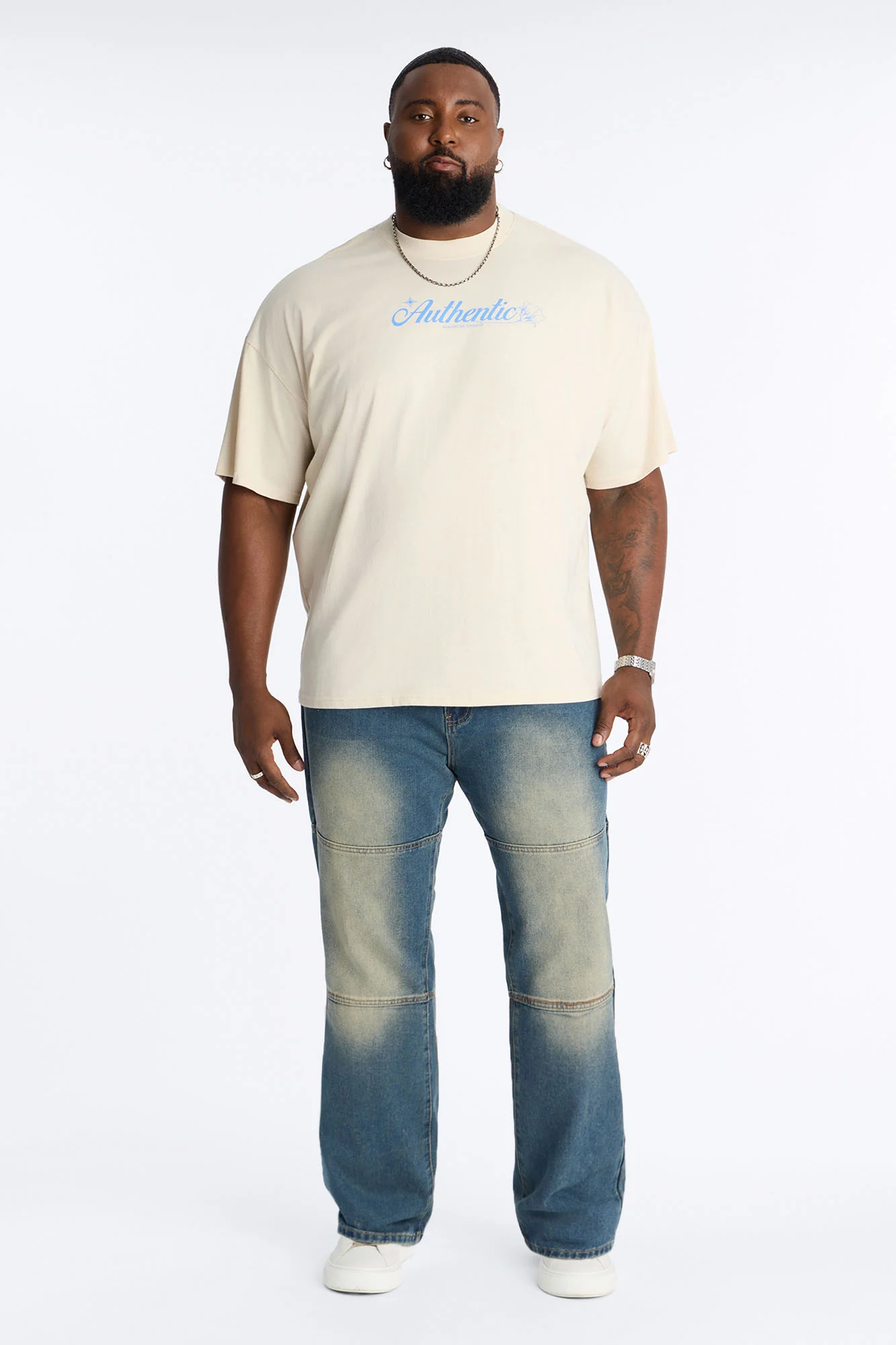 Authentic Since 1996 Oversized Short Sleeve Tee - Off White - Image 6