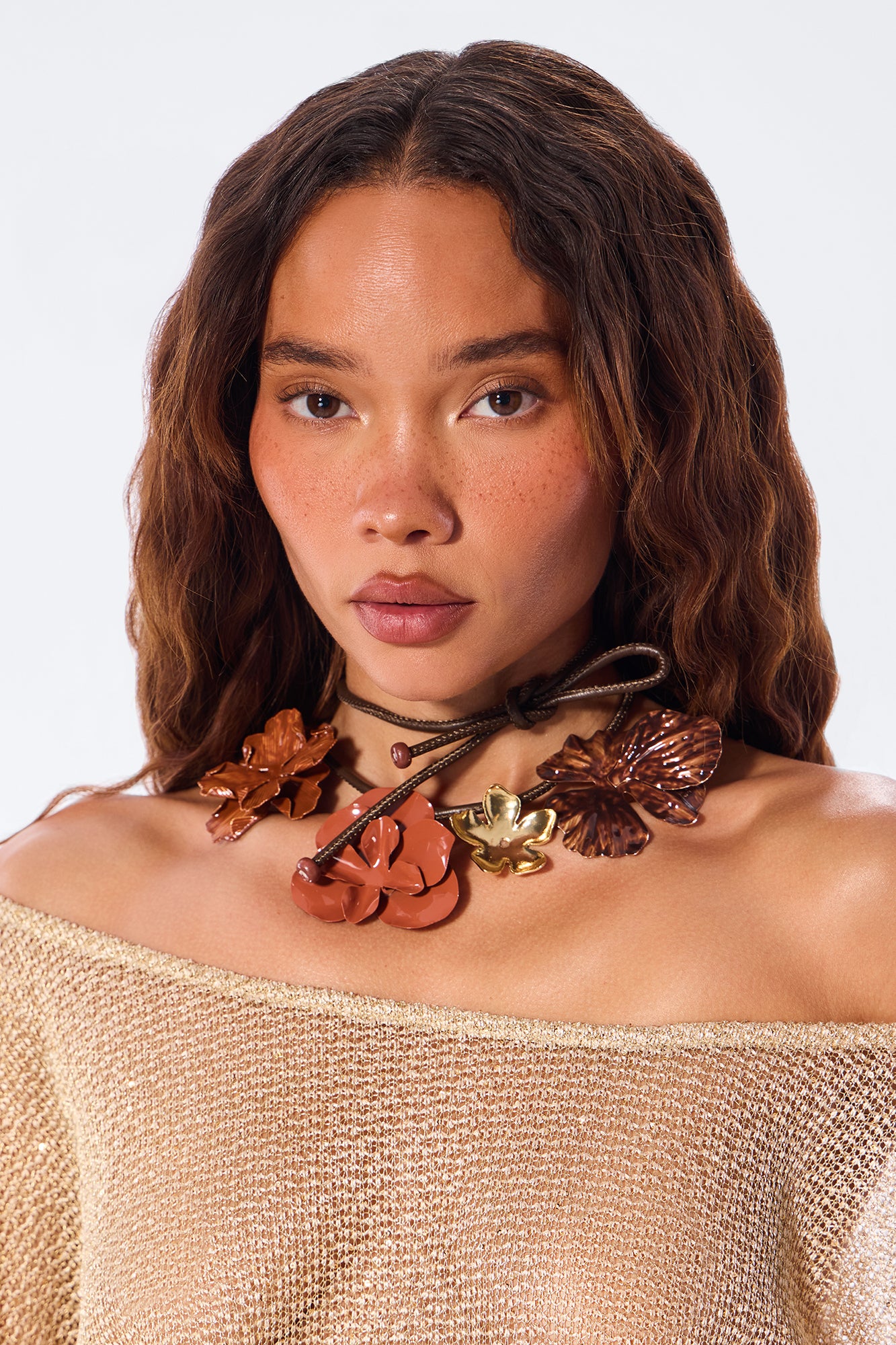 Autumn Blossom Necklace - Orange/combo