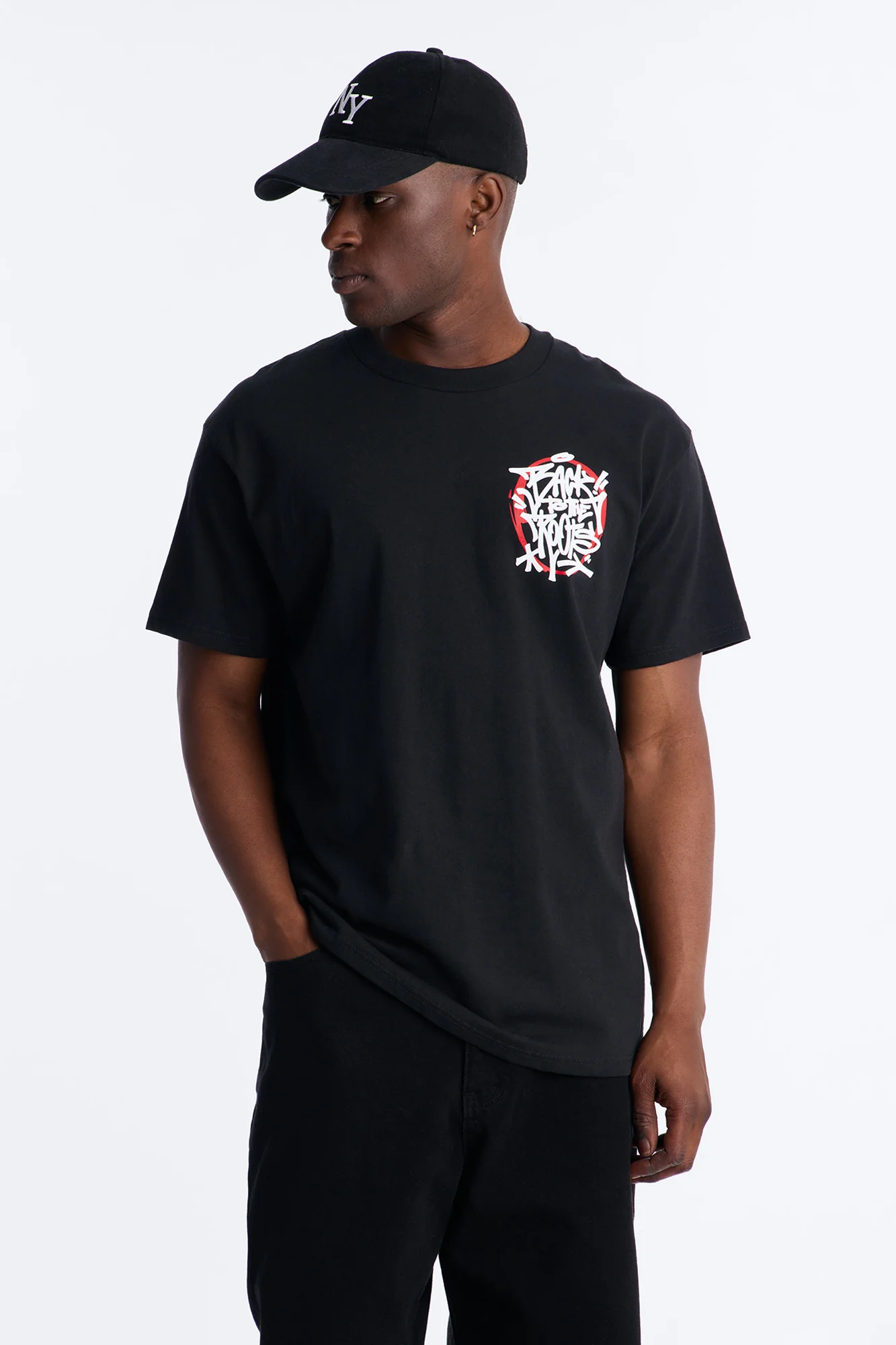 Back To The Roots Oversized Short Sleeve Tee - Black