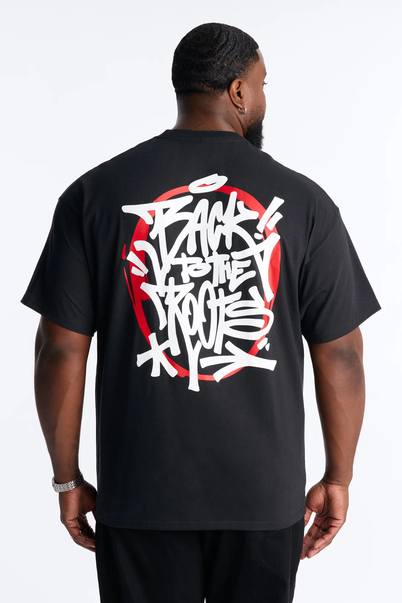 Back To The Roots Oversized Short Sleeve Tee - Black - Image 5