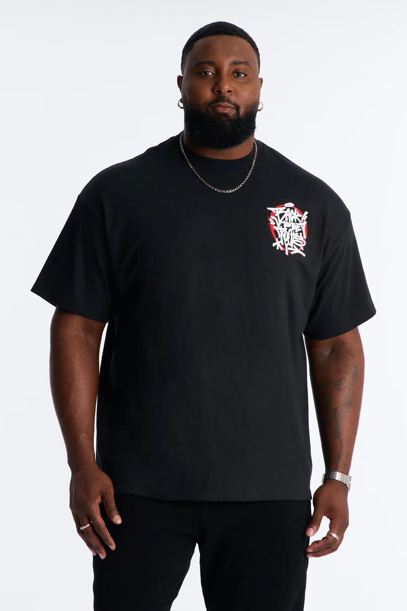Back To The Roots Oversized Short Sleeve Tee - Black - Image 8