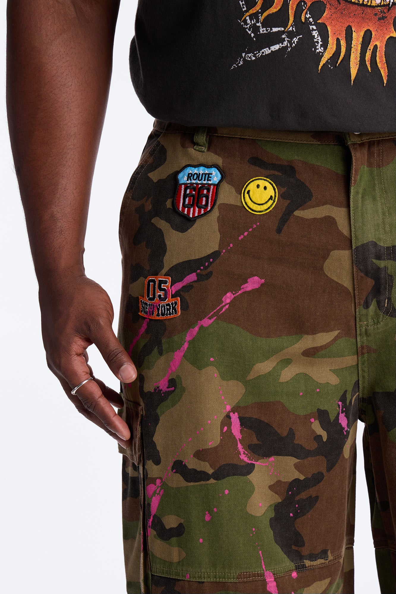 Baggy Art Collide Short - Camouflage - Image 9