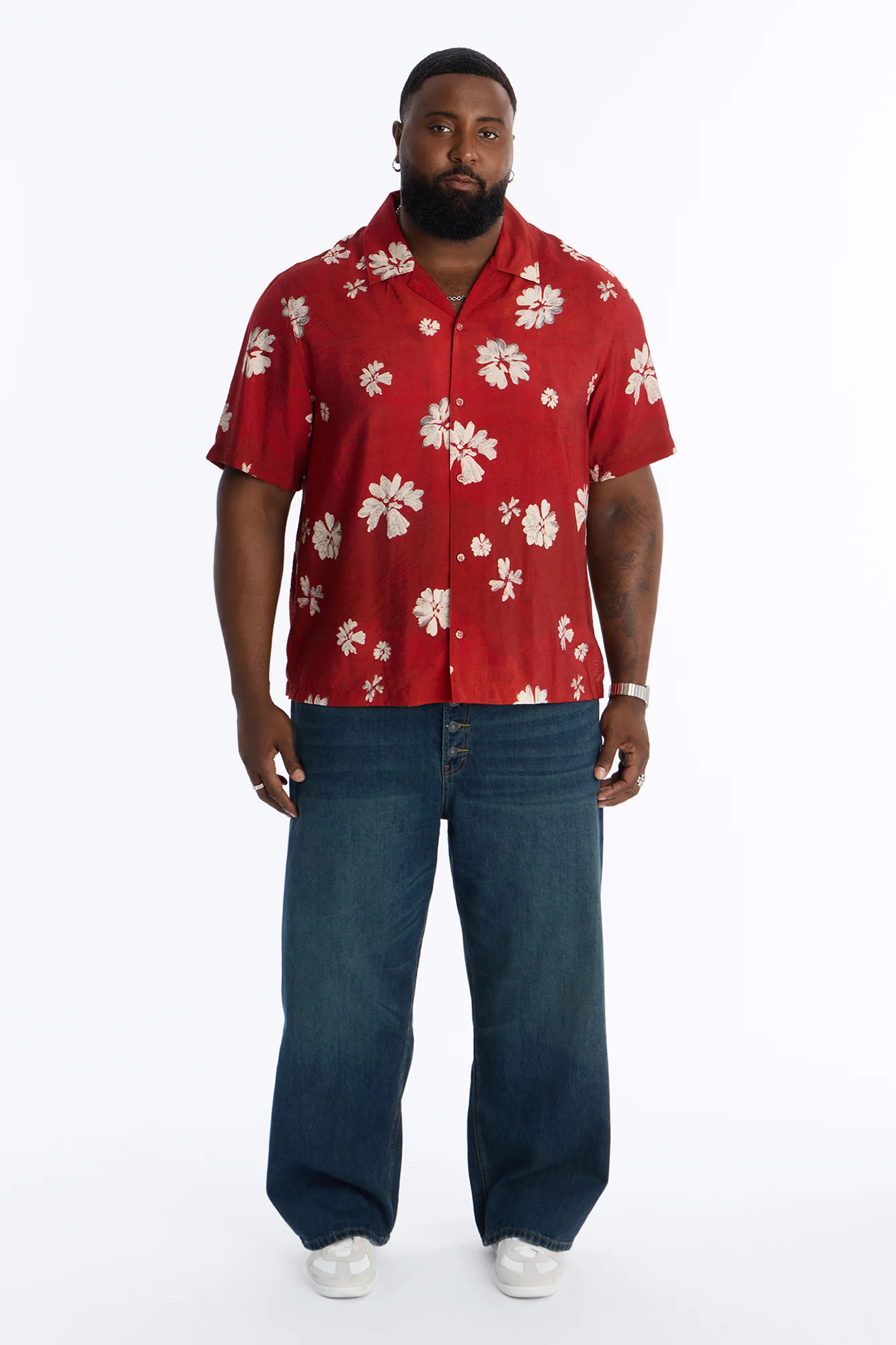 Baggy Button Riot Jeans - Dark Wash - Image 5