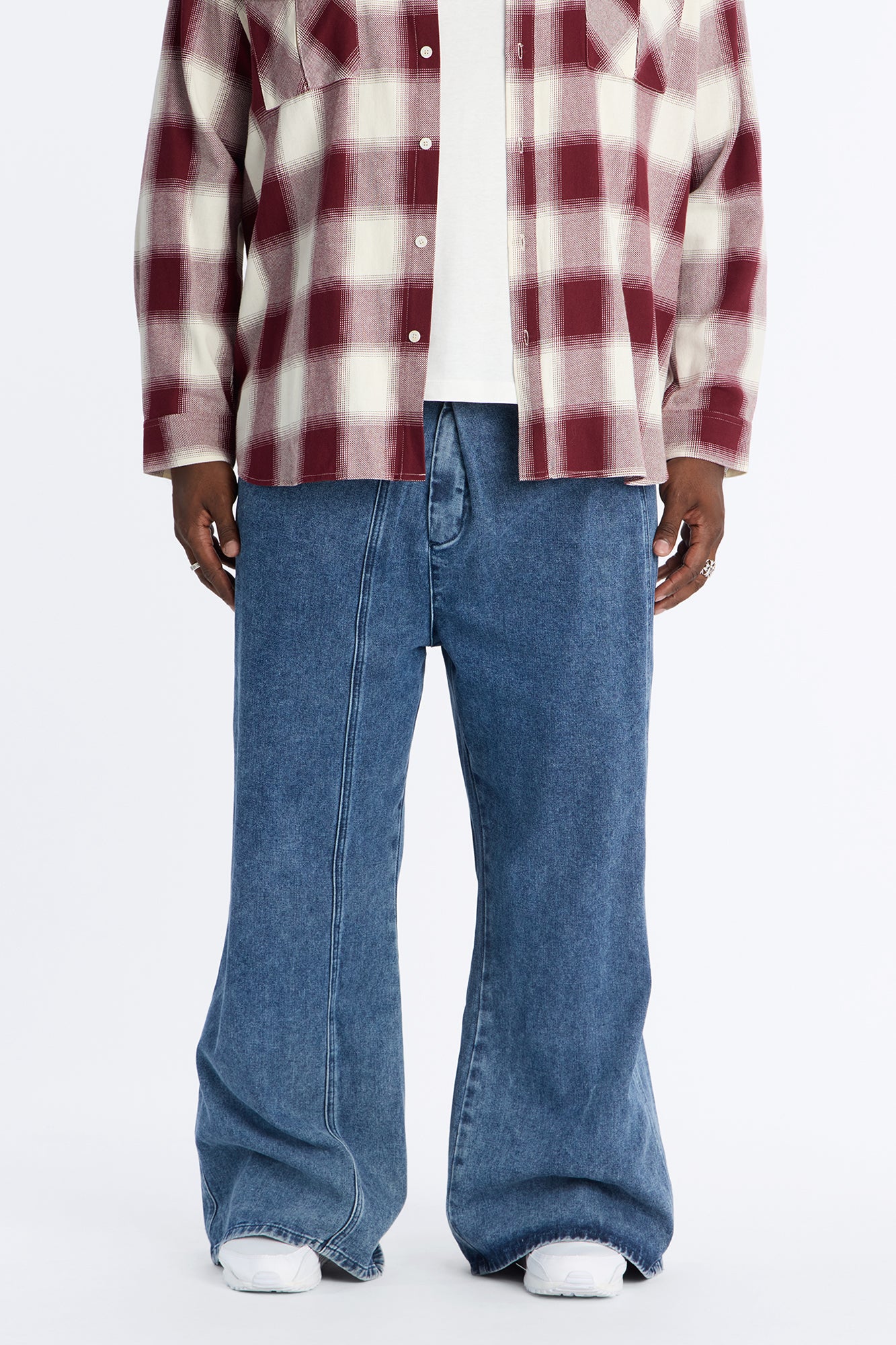 Baggy Crossover Come Again Jean - Medium Wash - Image 5