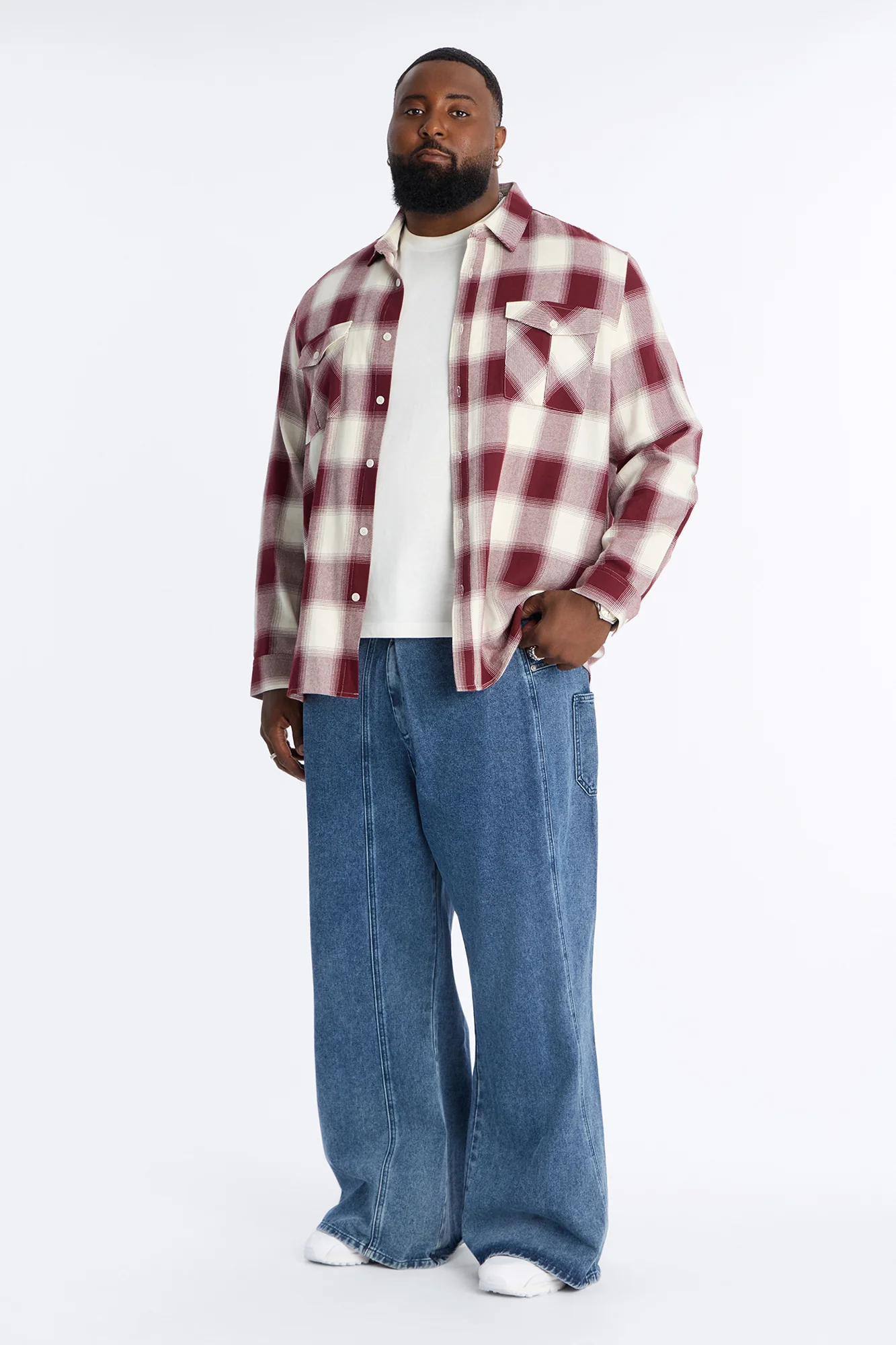 Baggy Crossover Come Again Jean - Medium Wash - Image 6