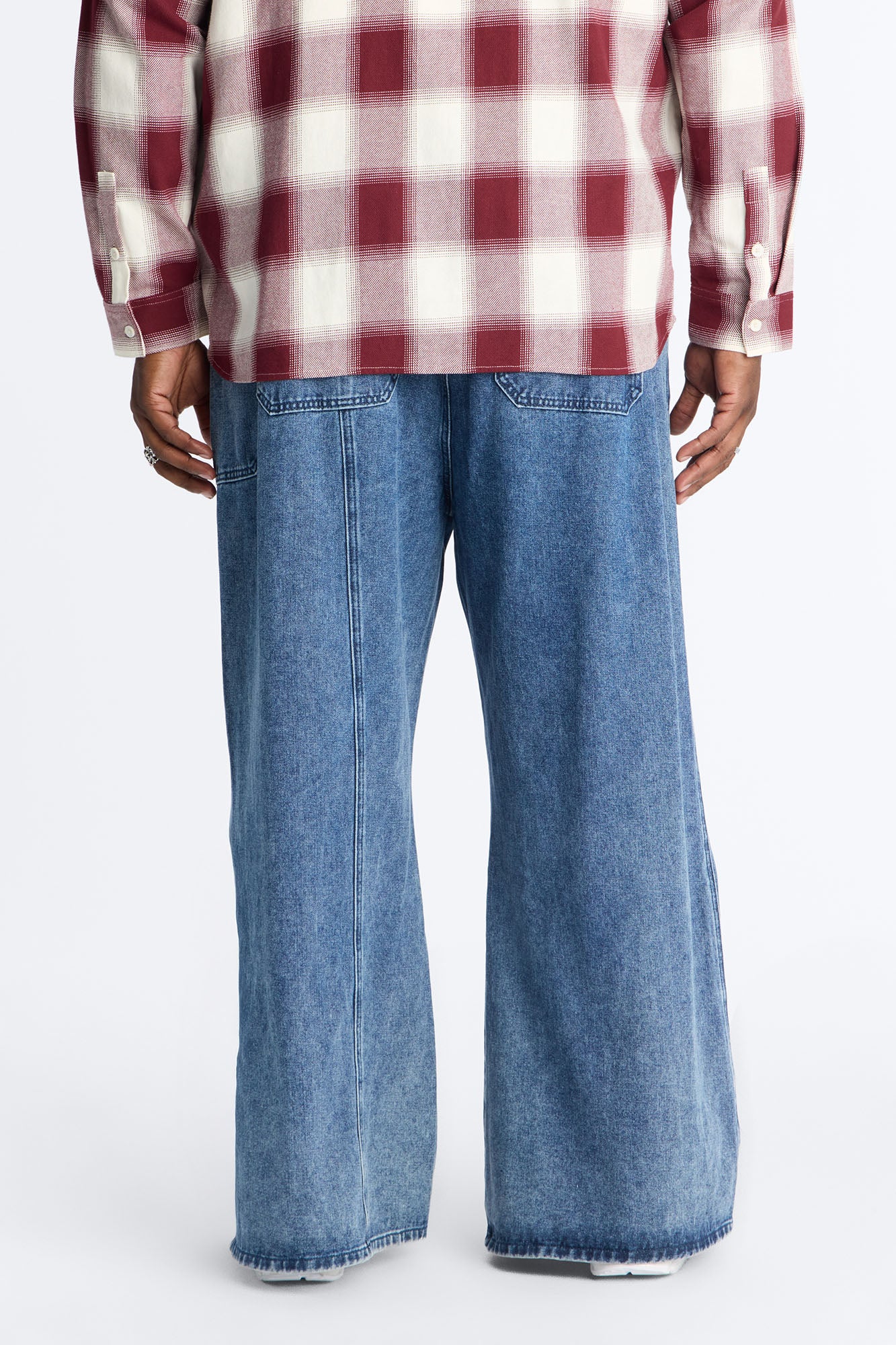 Baggy Crossover Come Again Jean - Medium Wash - Image 8