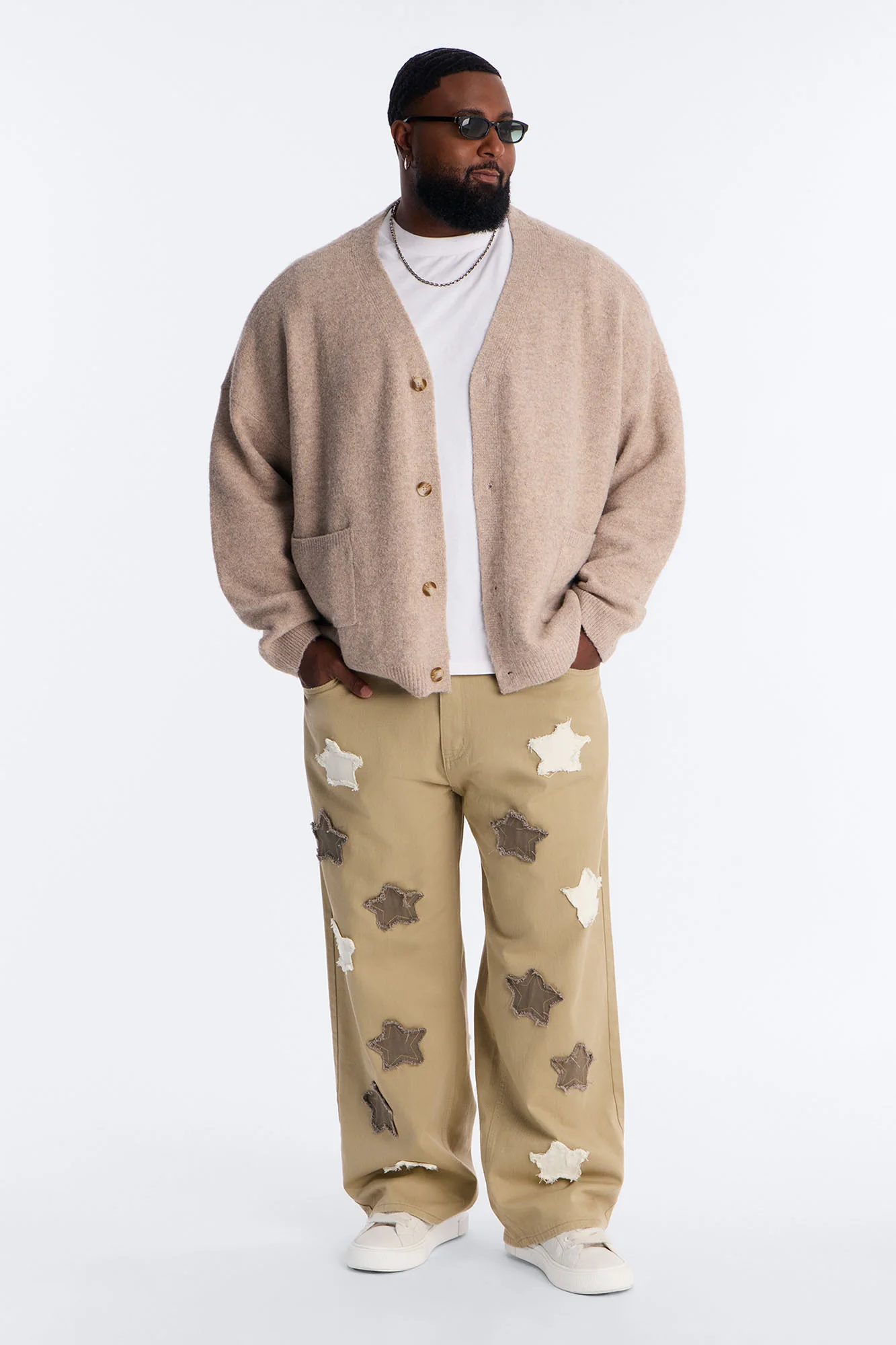 Baggy Illuminate Sky Fray Jean - Olive - Image 6