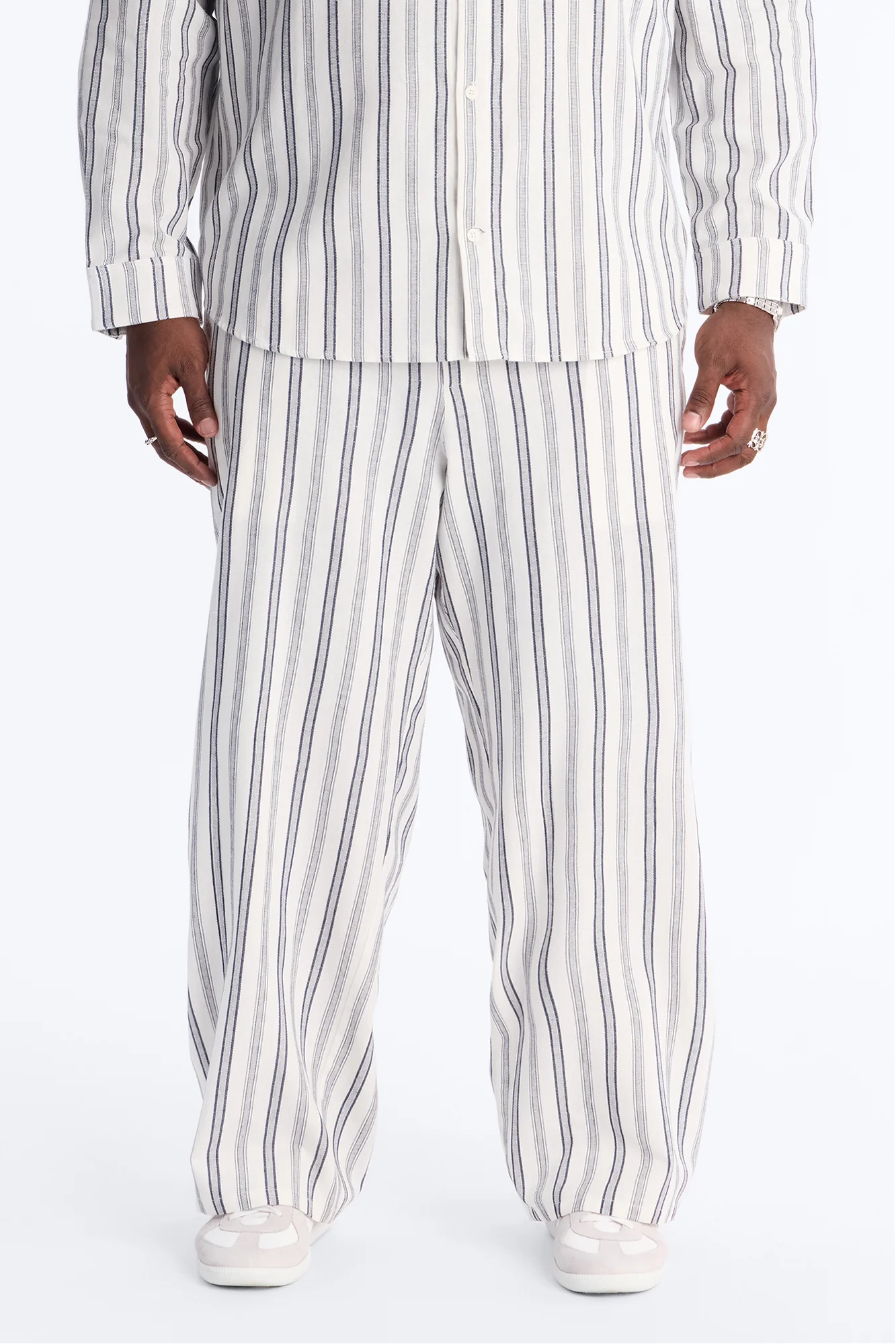 Baggy Leg Saltwater Stripes Pant - White/combo - Image 5