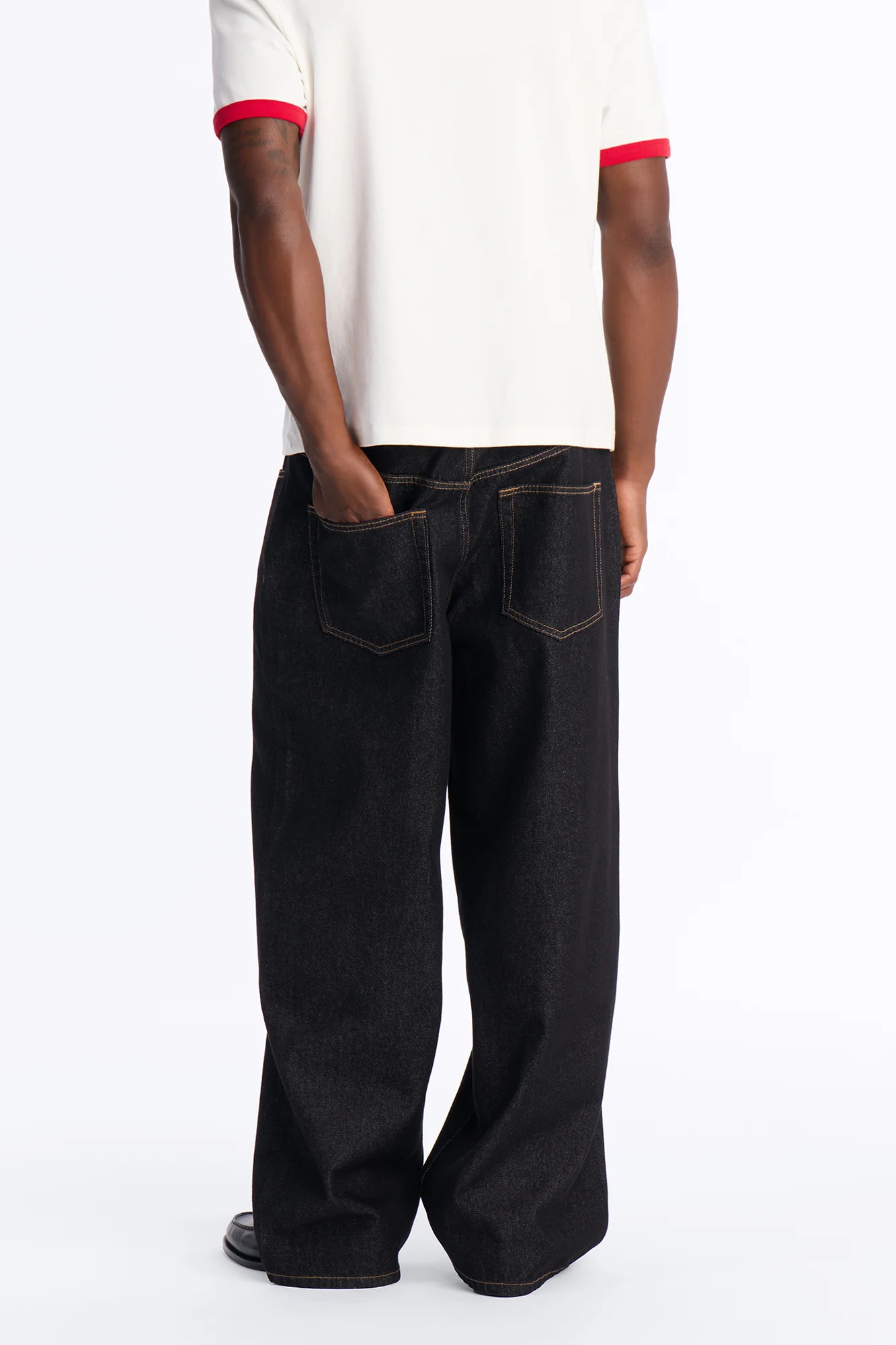 Baggy Lockwood Fireman Clasp Jean - Black Wash - Image 4