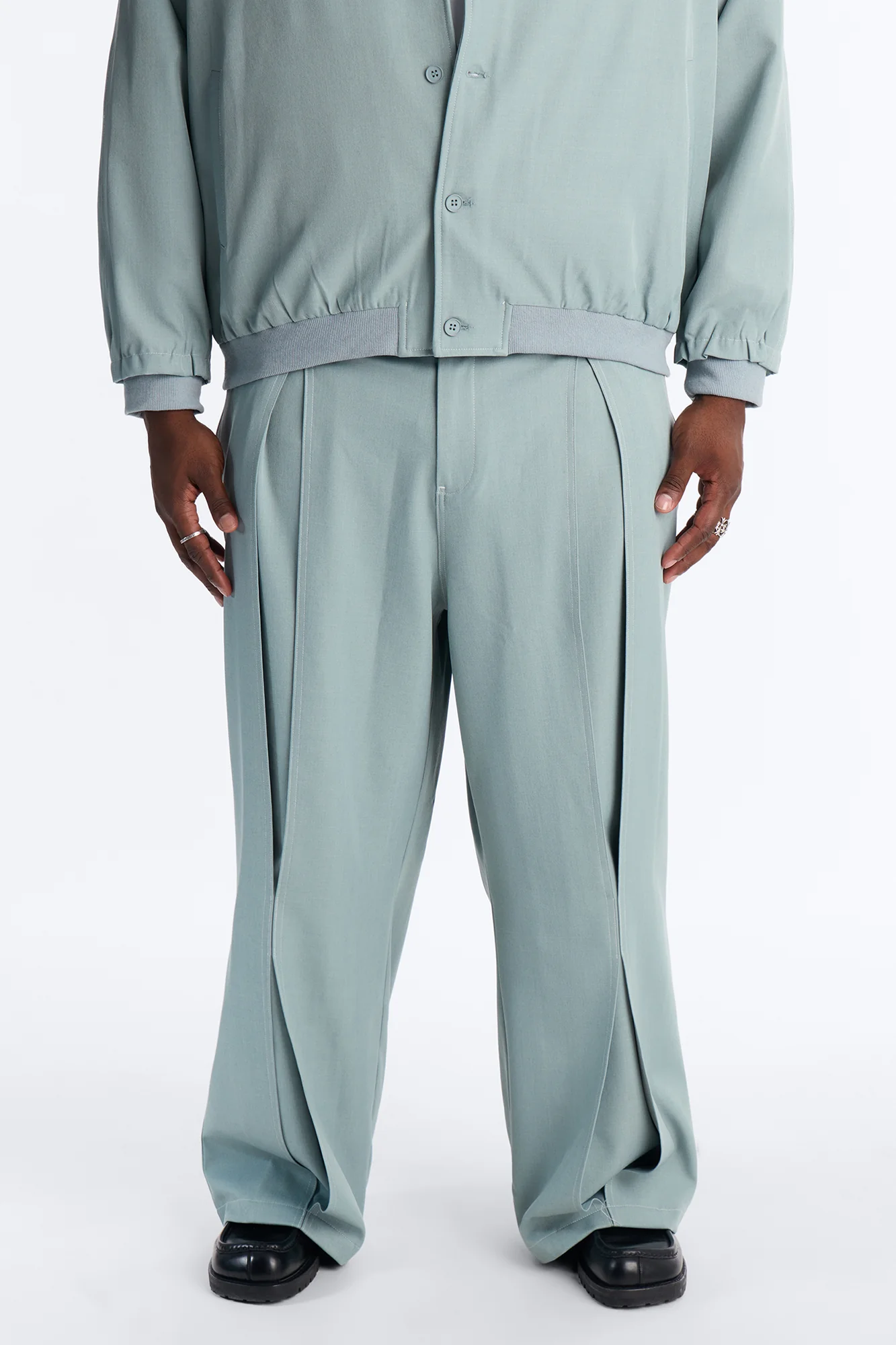 Baggy Pearson Wave Trouser - Blue - Image 6