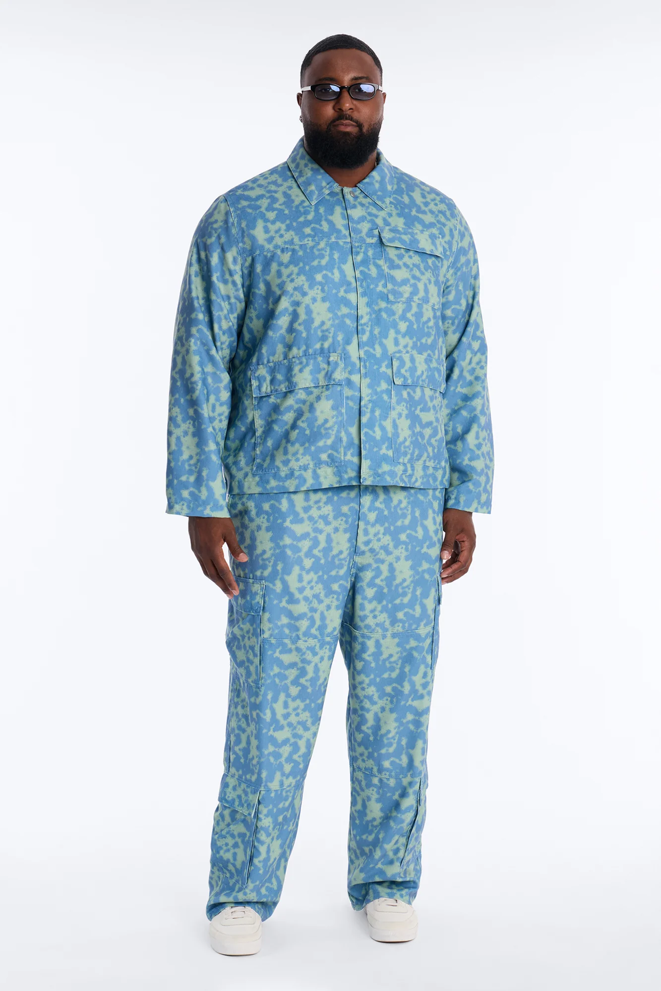 Baggy Terrain Drip Textured Pant - Blue - Image 7