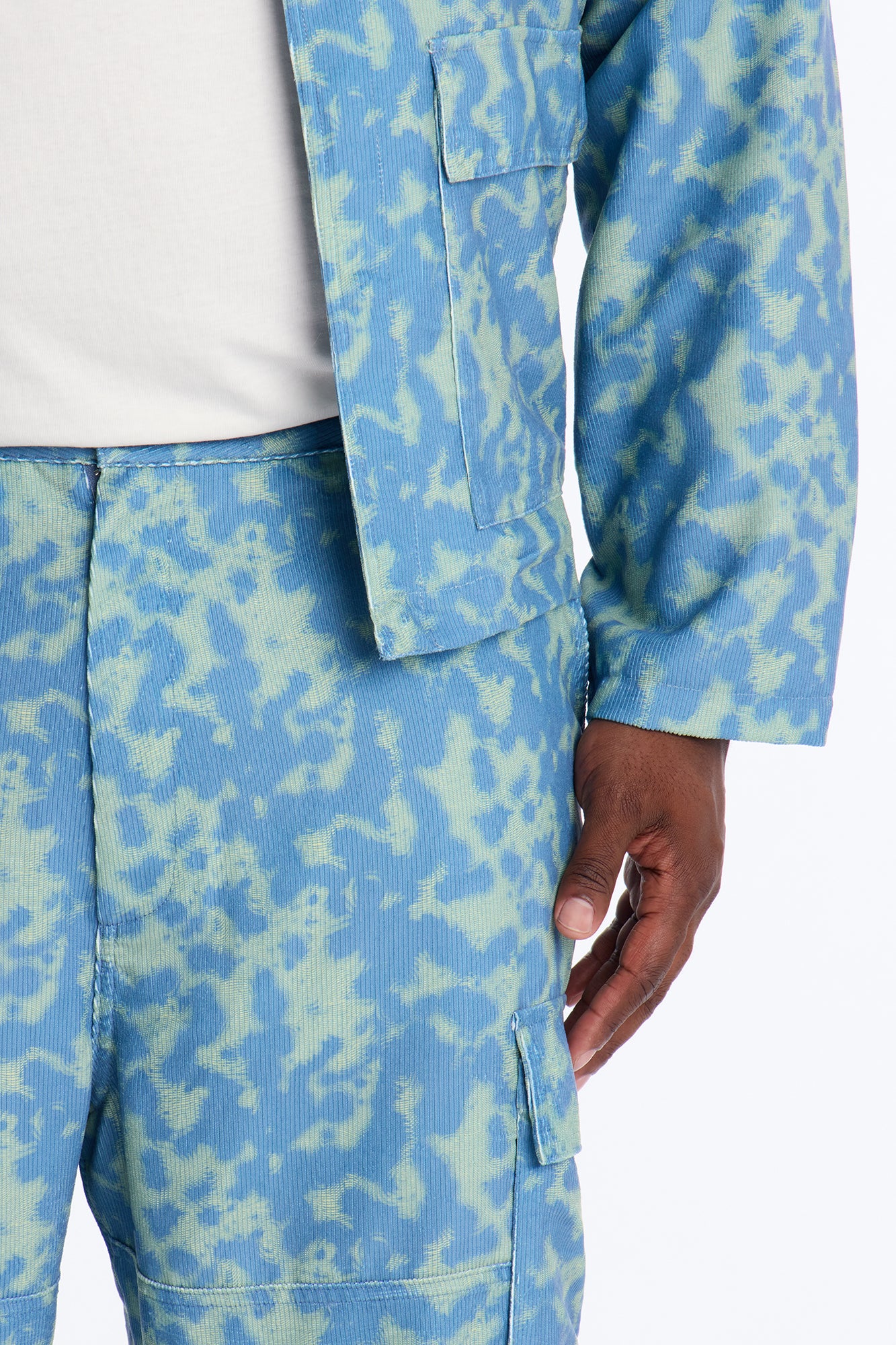 Baggy Terrain Drip Textured Pant - Blue - Image 8