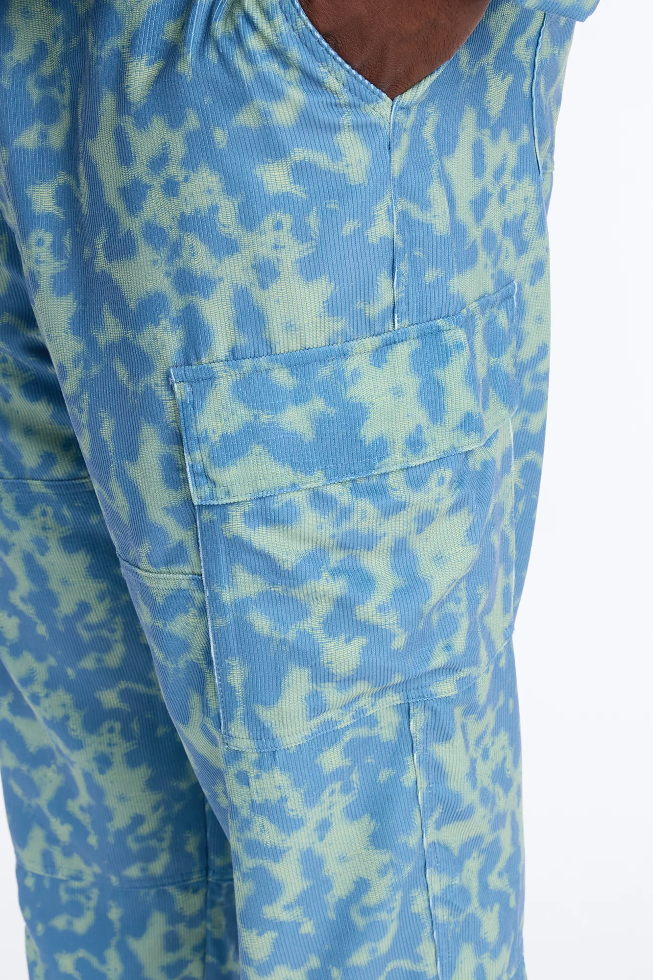 Baggy Terrain Drip Textured Pant - Blue - Image 9
