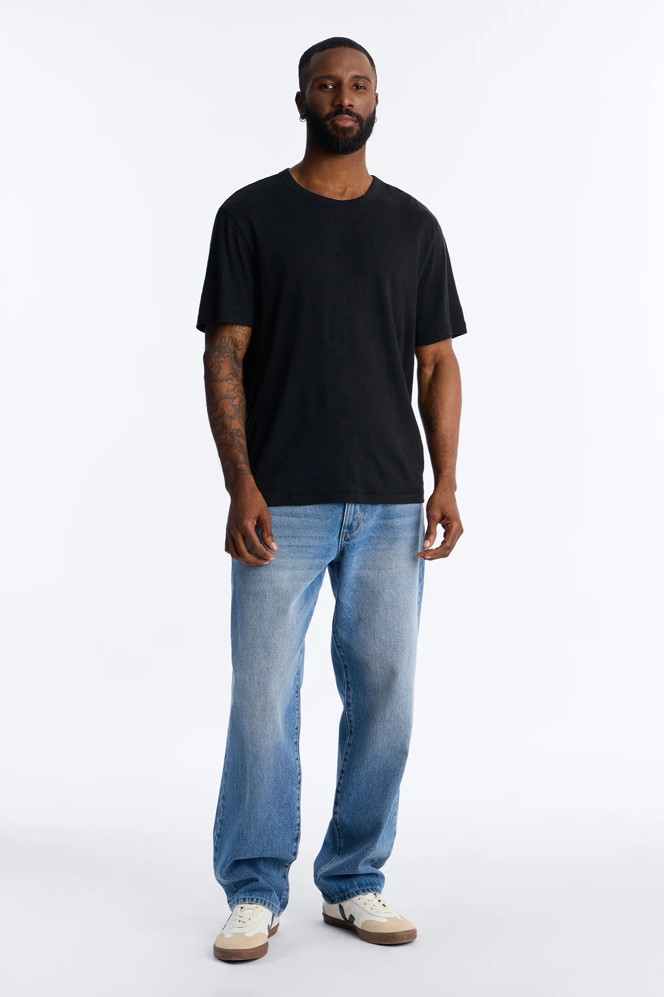 Bahamas Linen Crew Tee - Black - Image 2