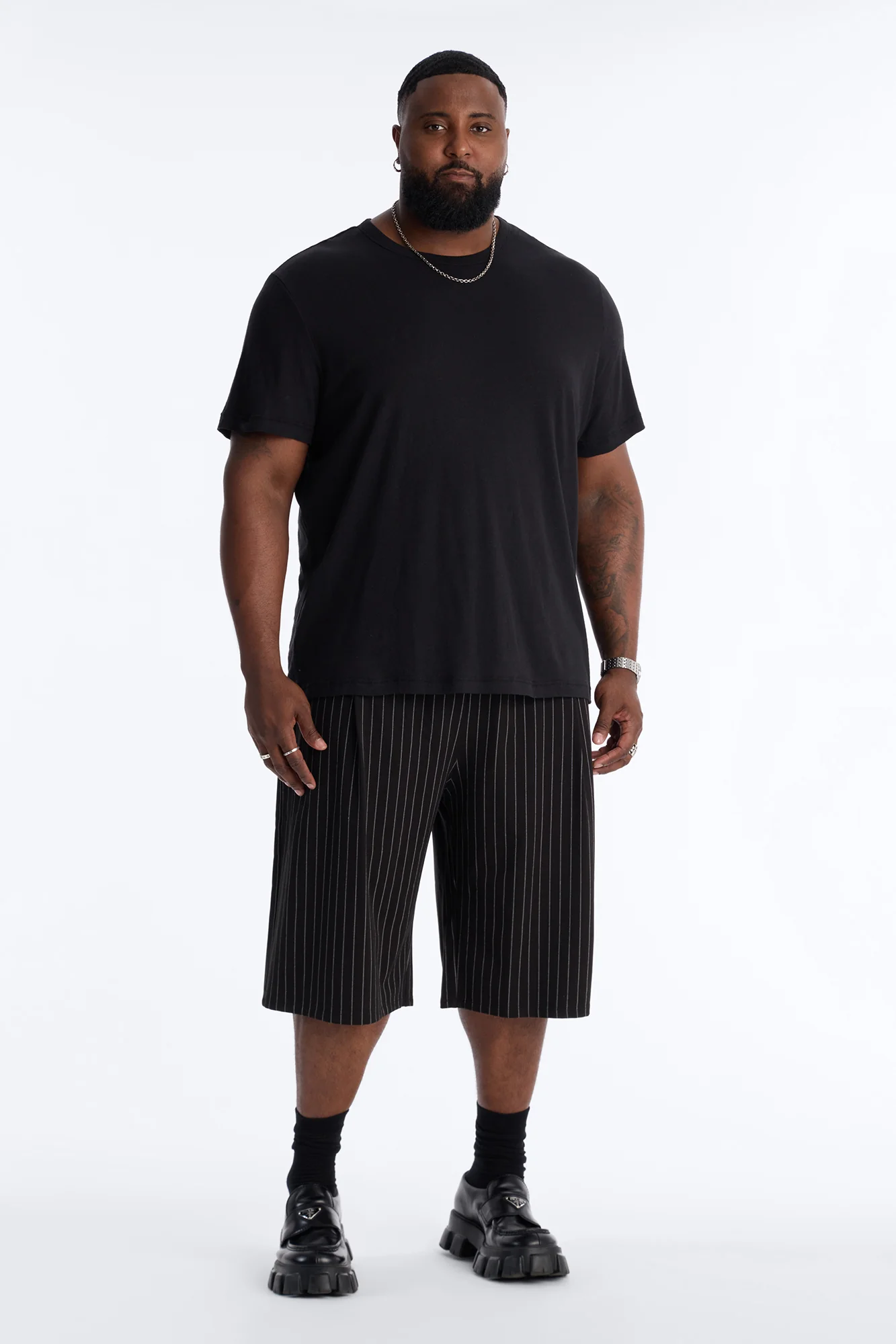 Bahamas Linen Crew Tee - Black - Image 6