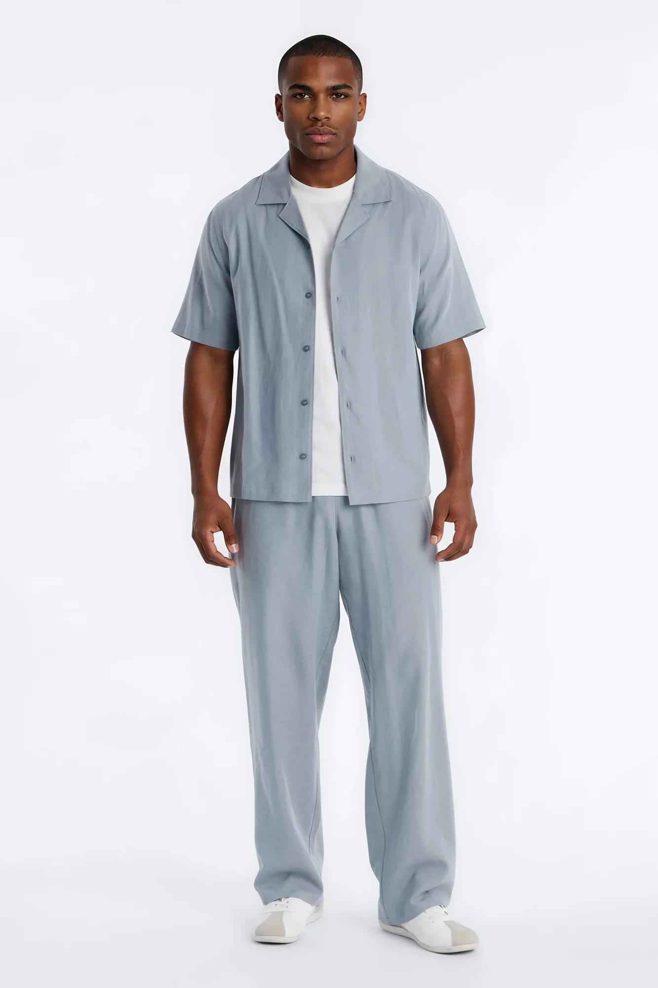 Bahamas Linen Shirt - Slate Blue - Image 2