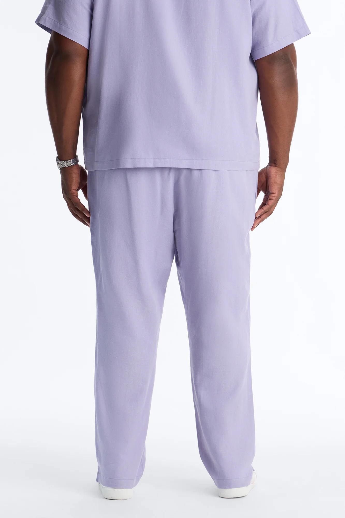 Bahamas Linen Slim Pull On Pants - Lavender - Image 7