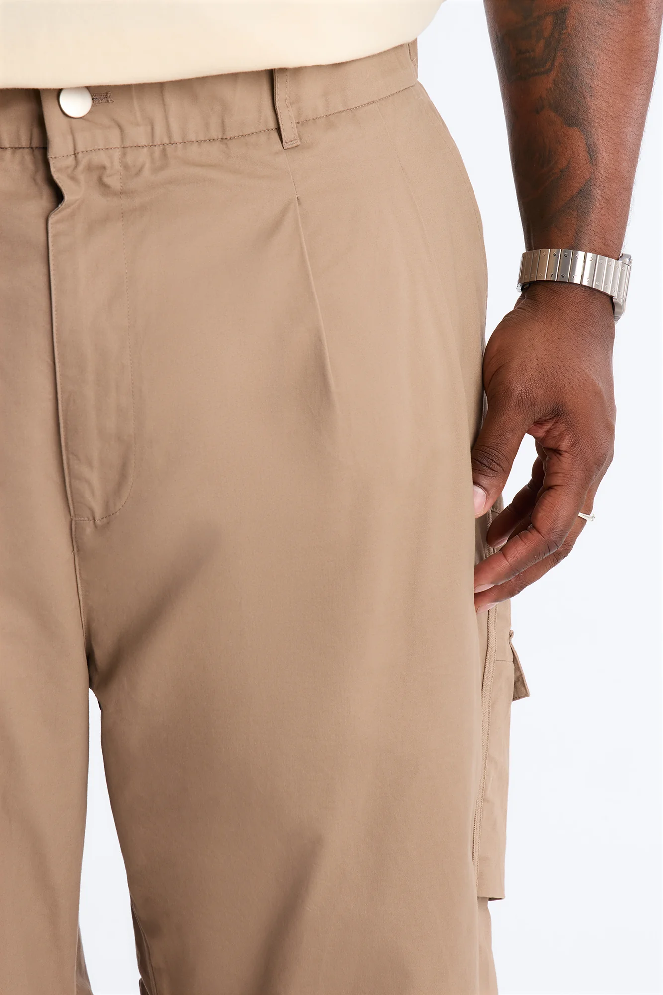 Barrel Accordion Pant - Brown - Image 8