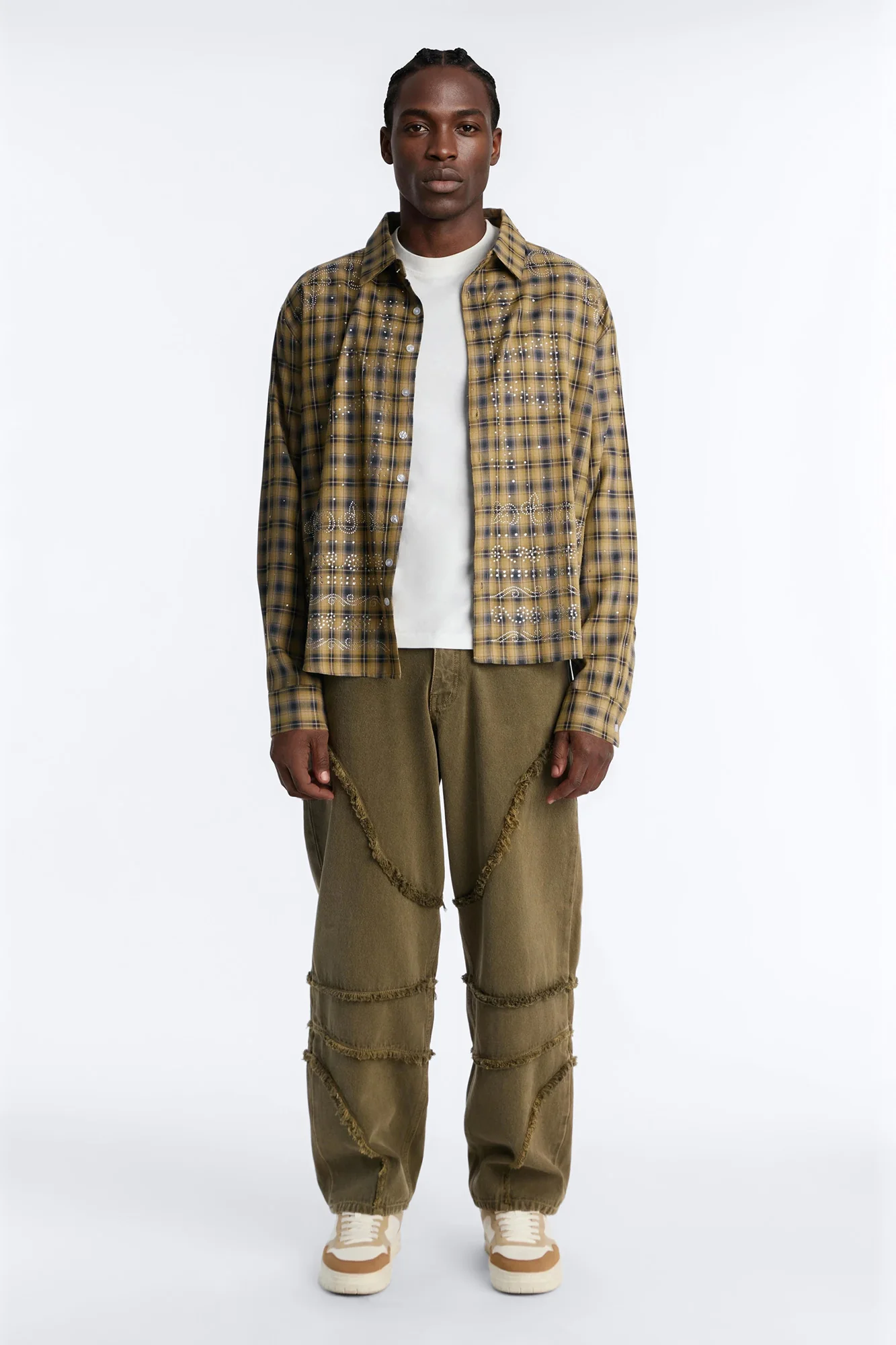 Barrel Urban Fray Jeans - Olive - Image 2