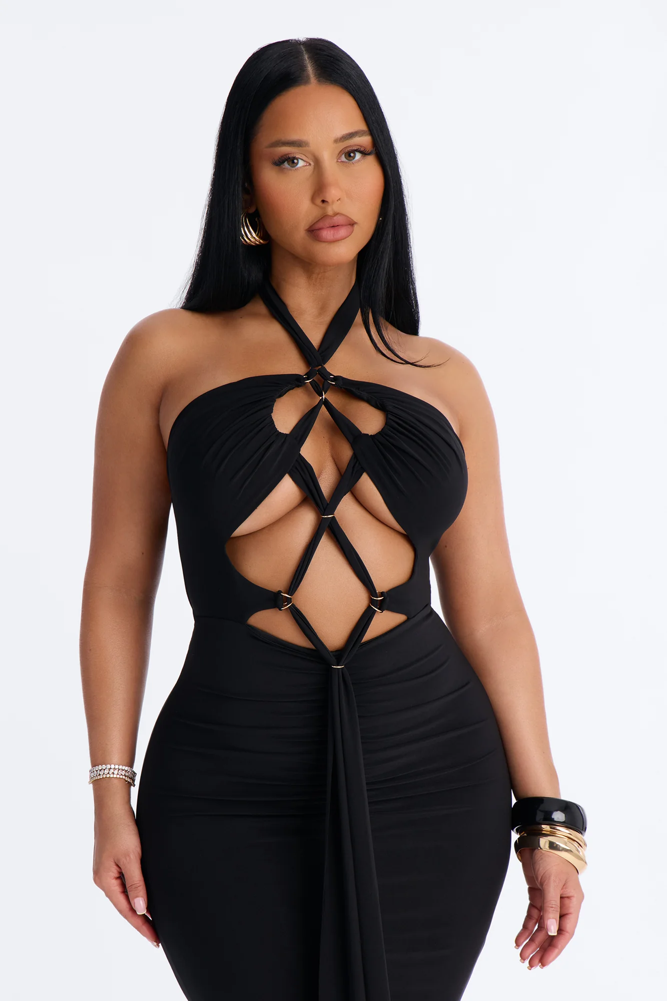 Baylee Strappy Maxi Dress - Black - Image 2