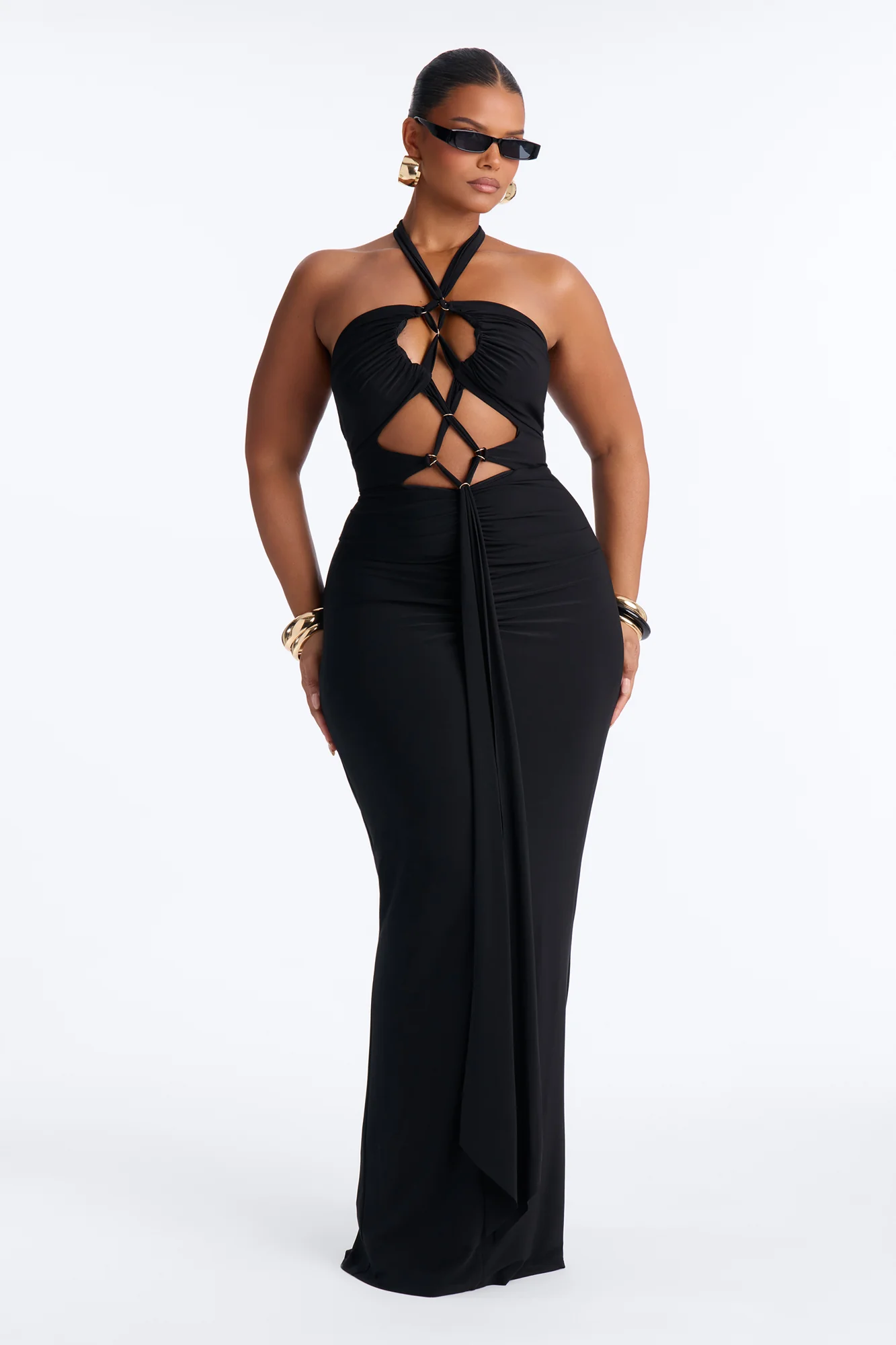 Baylee Strappy Maxi Dress - Black - Image 5