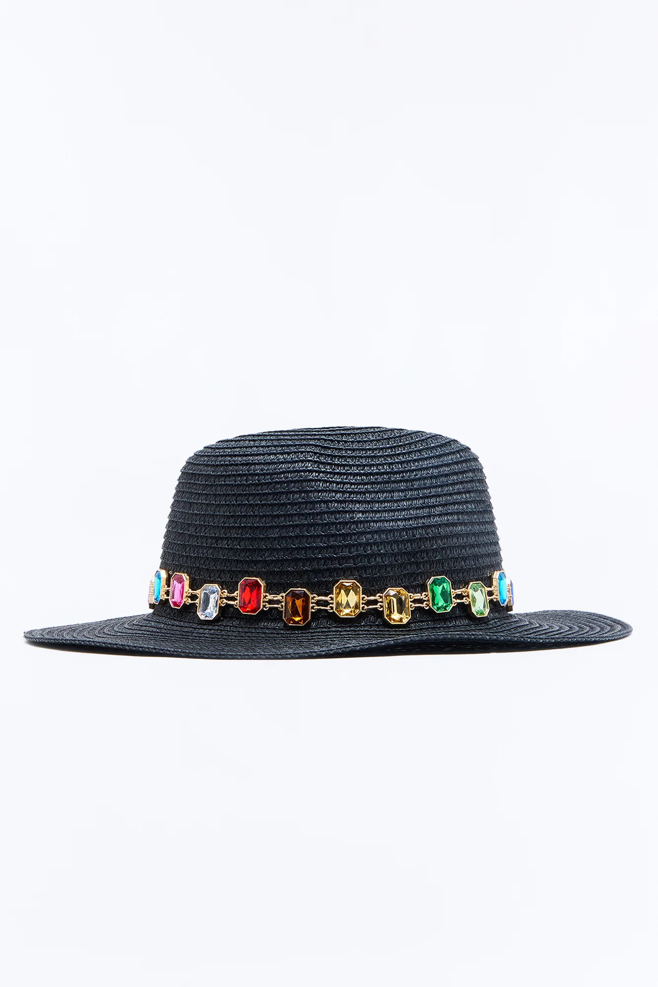 Beach Club Straw Sun Hat - Black/combo - Image 3