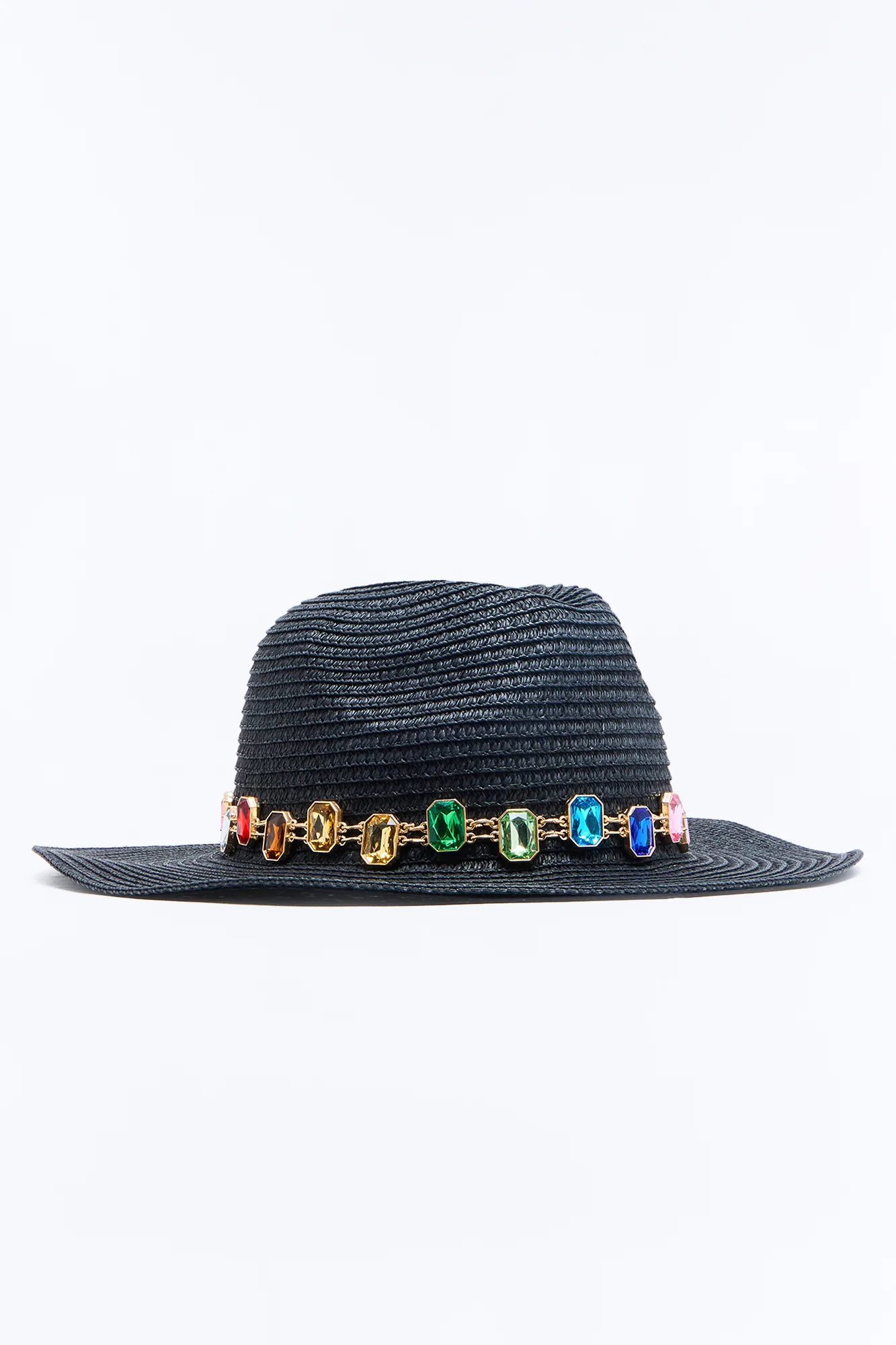 Beach Club Straw Sun Hat - Black/combo - Image 4