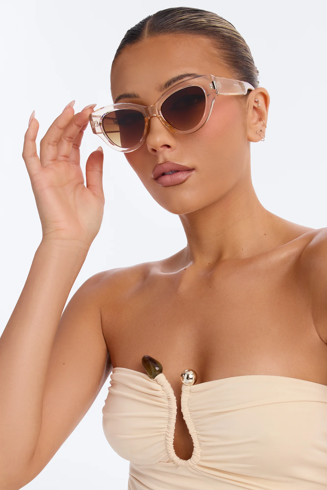 Beach Front Escape Sunglasses - Peach - Image 2