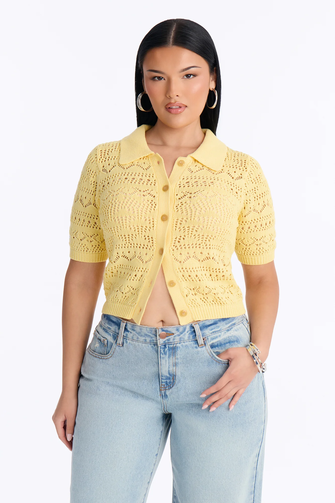 Beach Living Crochet Top - Butter Yellow