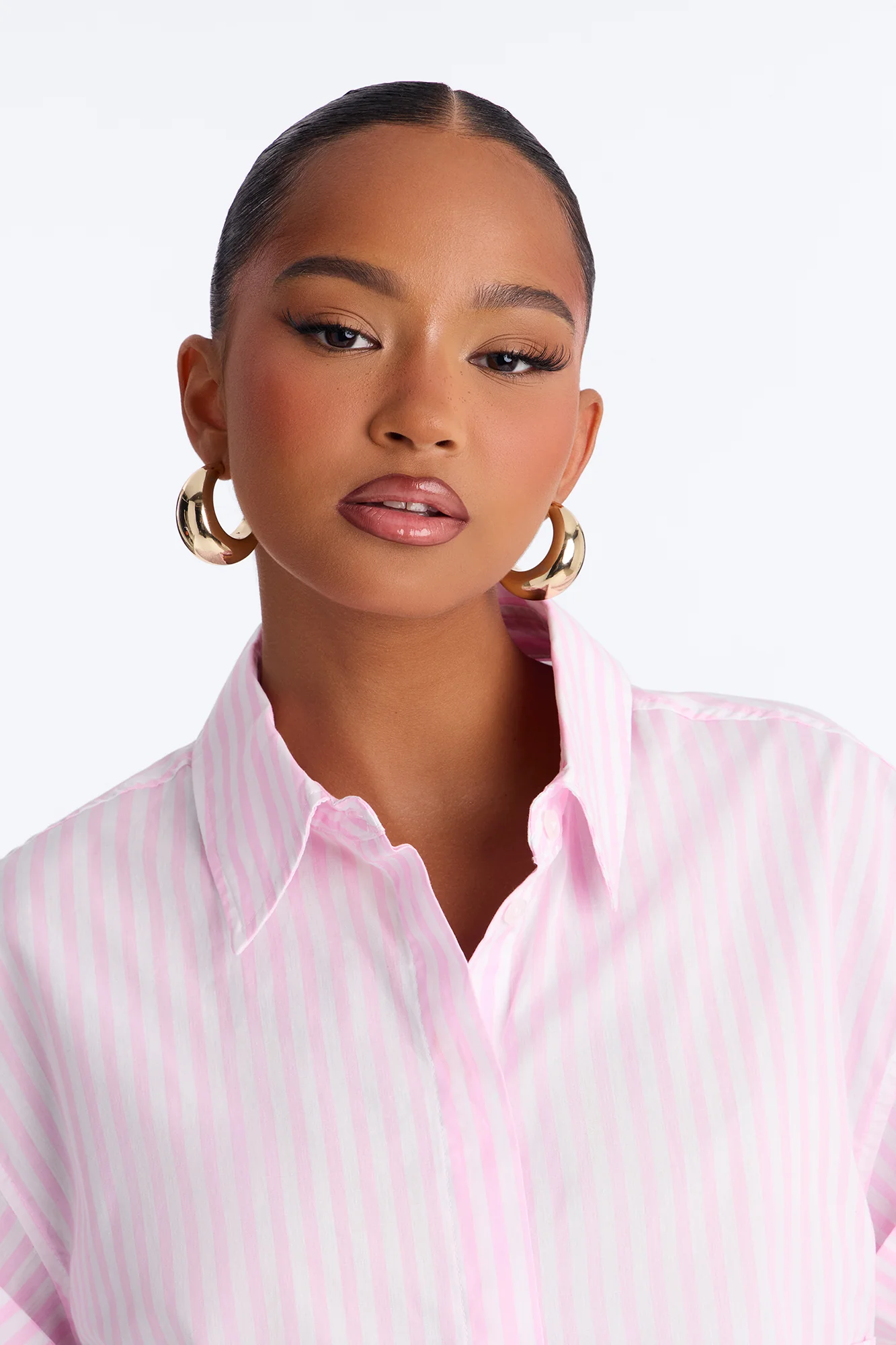 Beachside Babe Striped Shirt - Pink/combo - Image 3