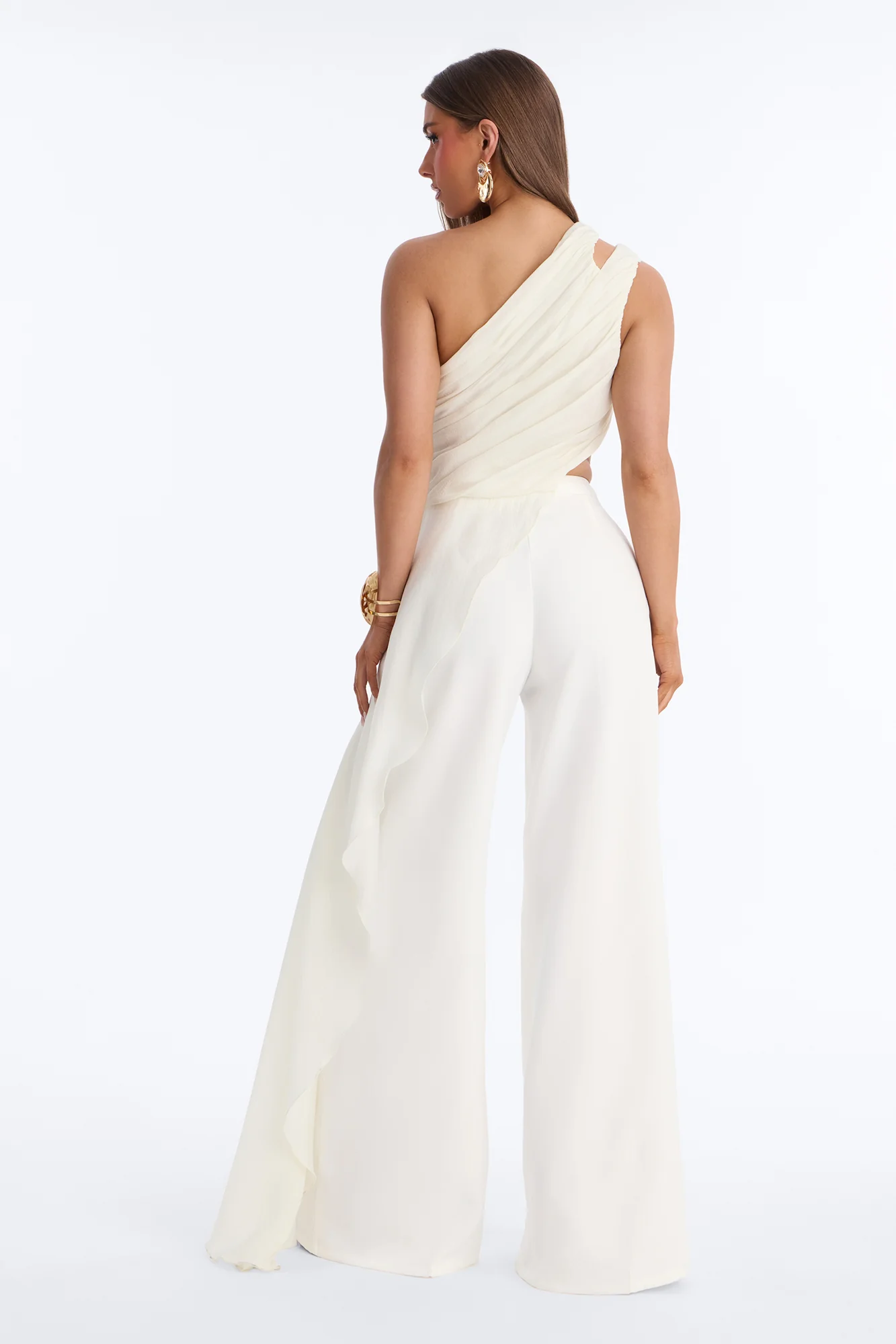Beatrice Draped Pant Set - Ivory - Image 4