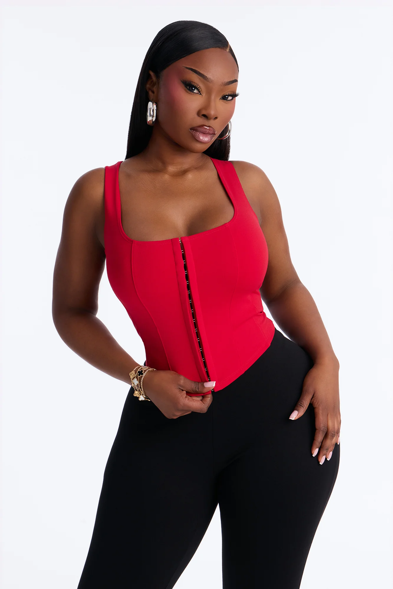 Belle Corset Top - Red - Image 5