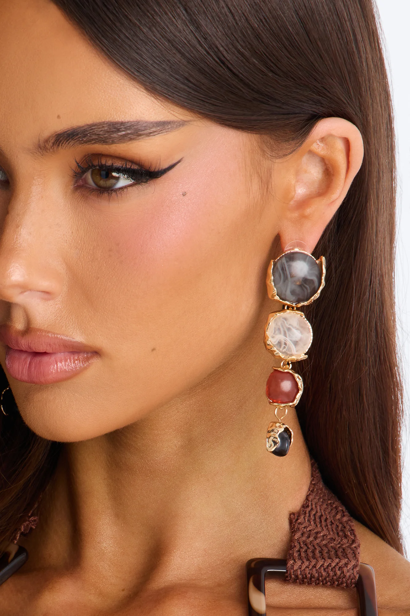 Beloved Jewel Earrings - Gold/Black