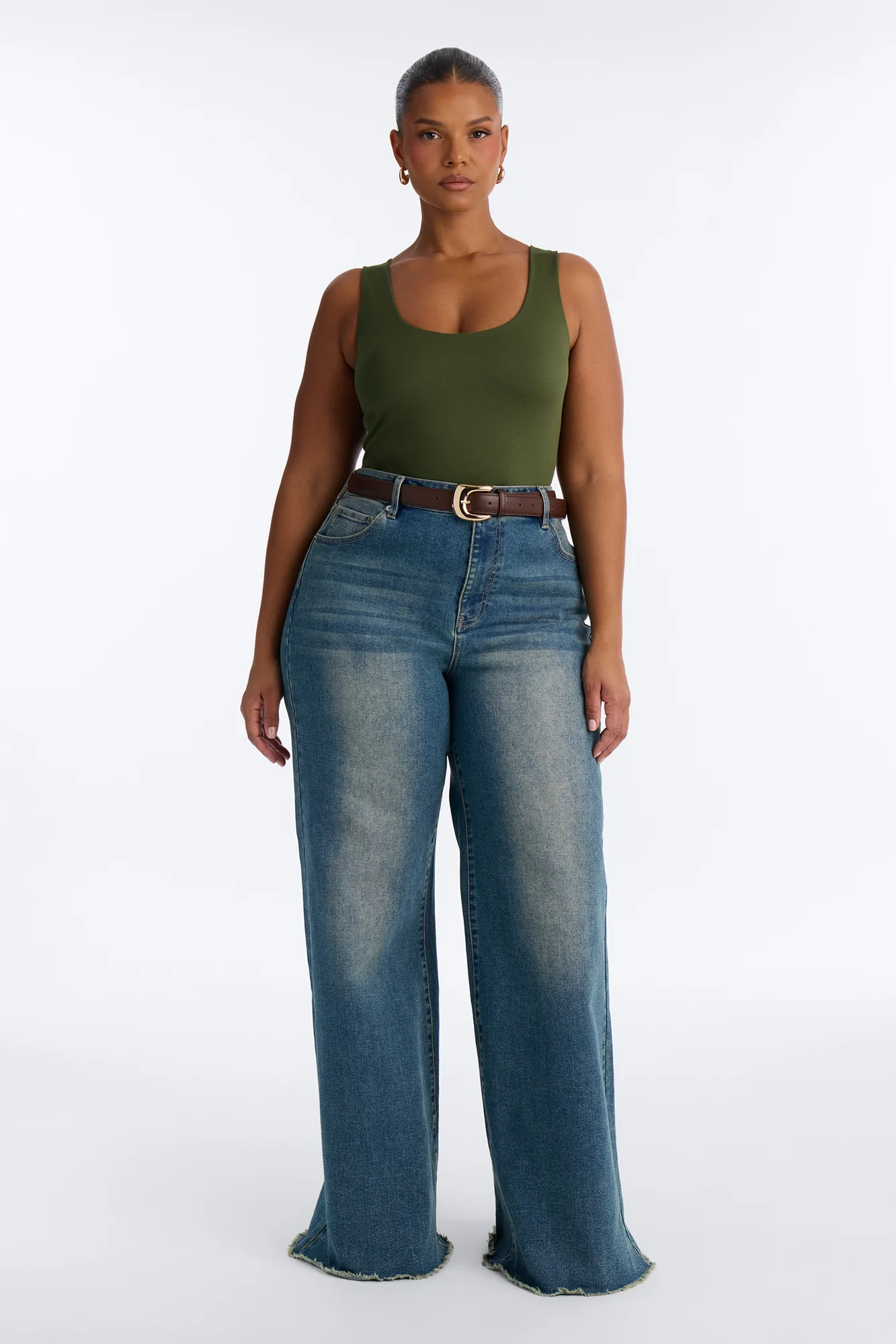 Bianca Seamless Scoop Neck Tank Top - Sage - Image 4