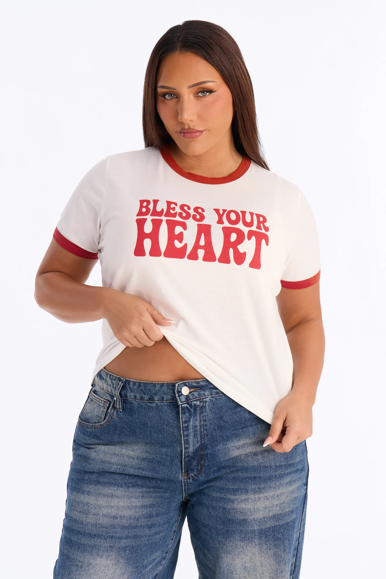 Bless Your Heart Tee - White - Image 5