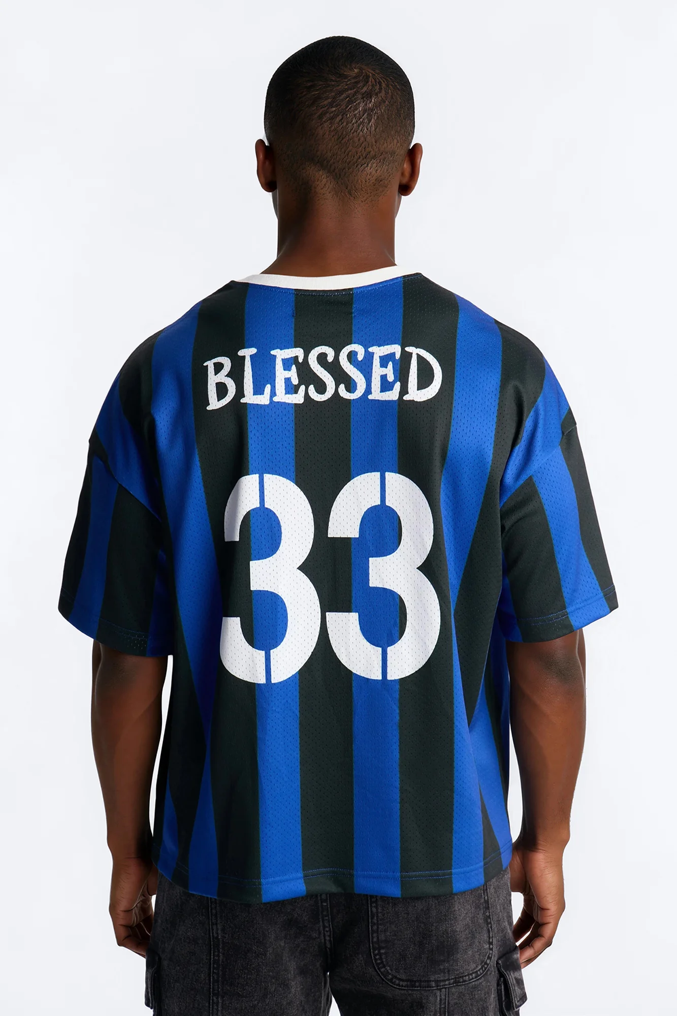 Blessed Oversized Soccer Jersey - Blue/combo - Image 4