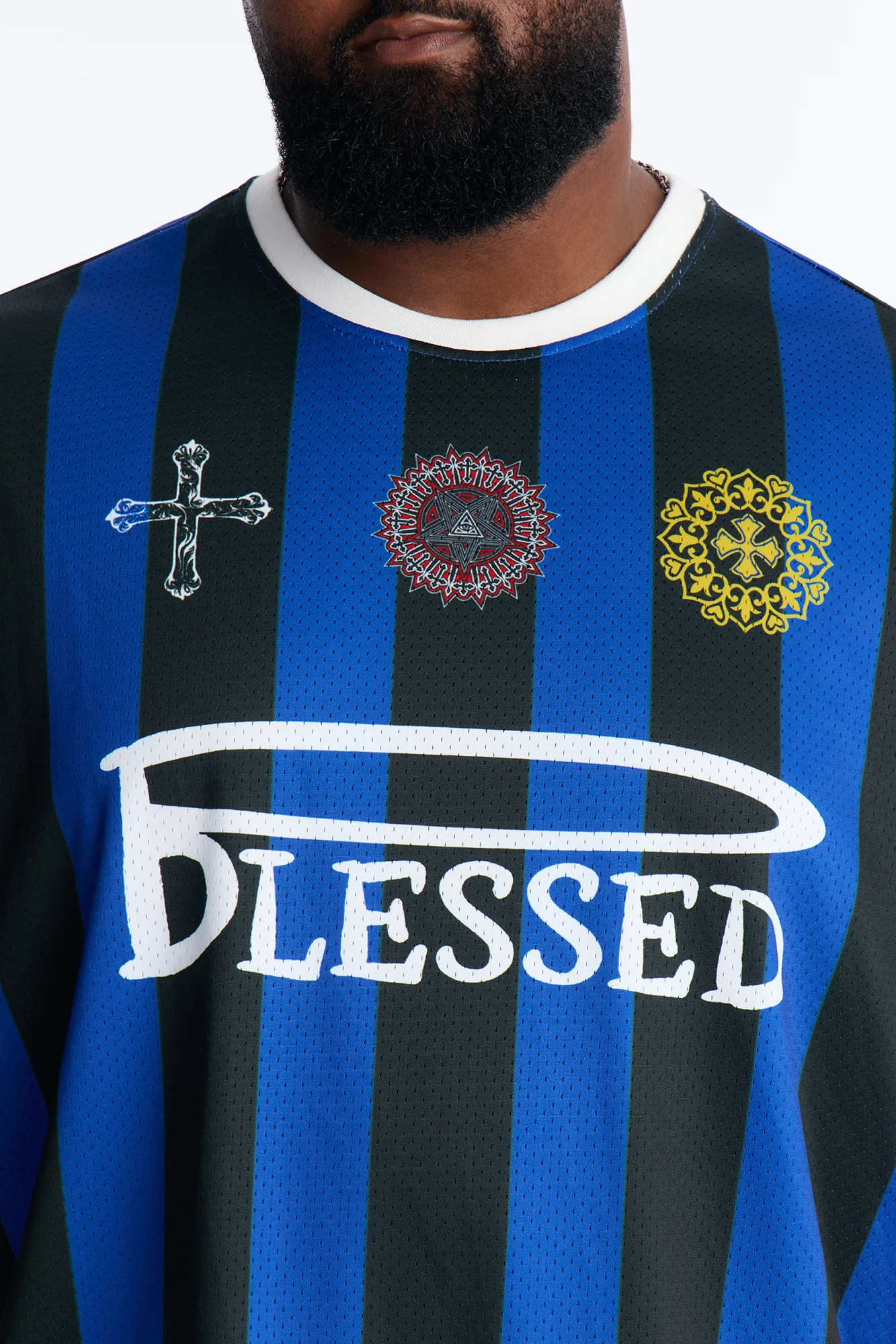 Blessed Oversized Soccer Jersey - Blue/combo - Image 7