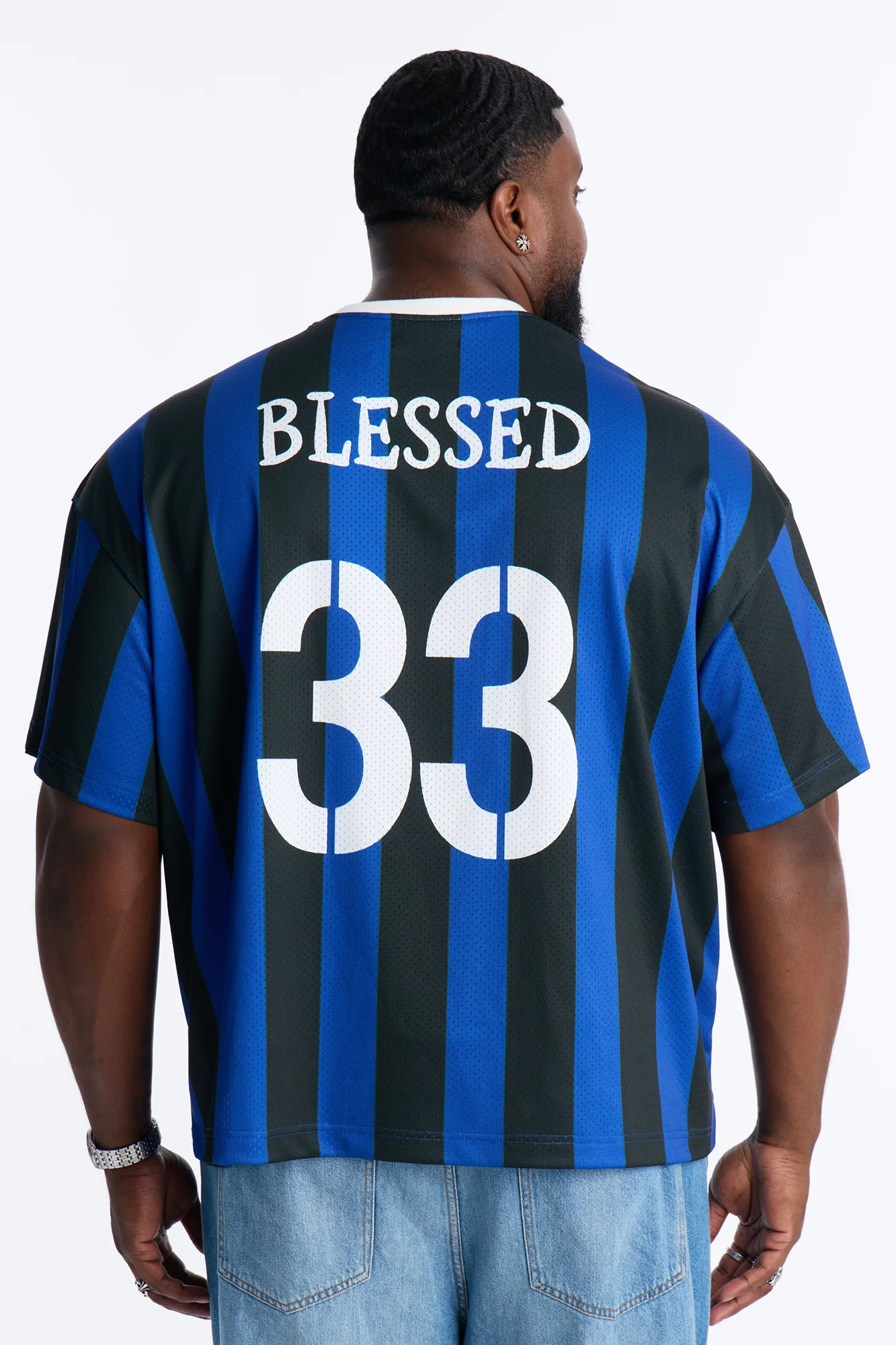 Blessed Oversized Soccer Jersey - Blue/combo - Image 8