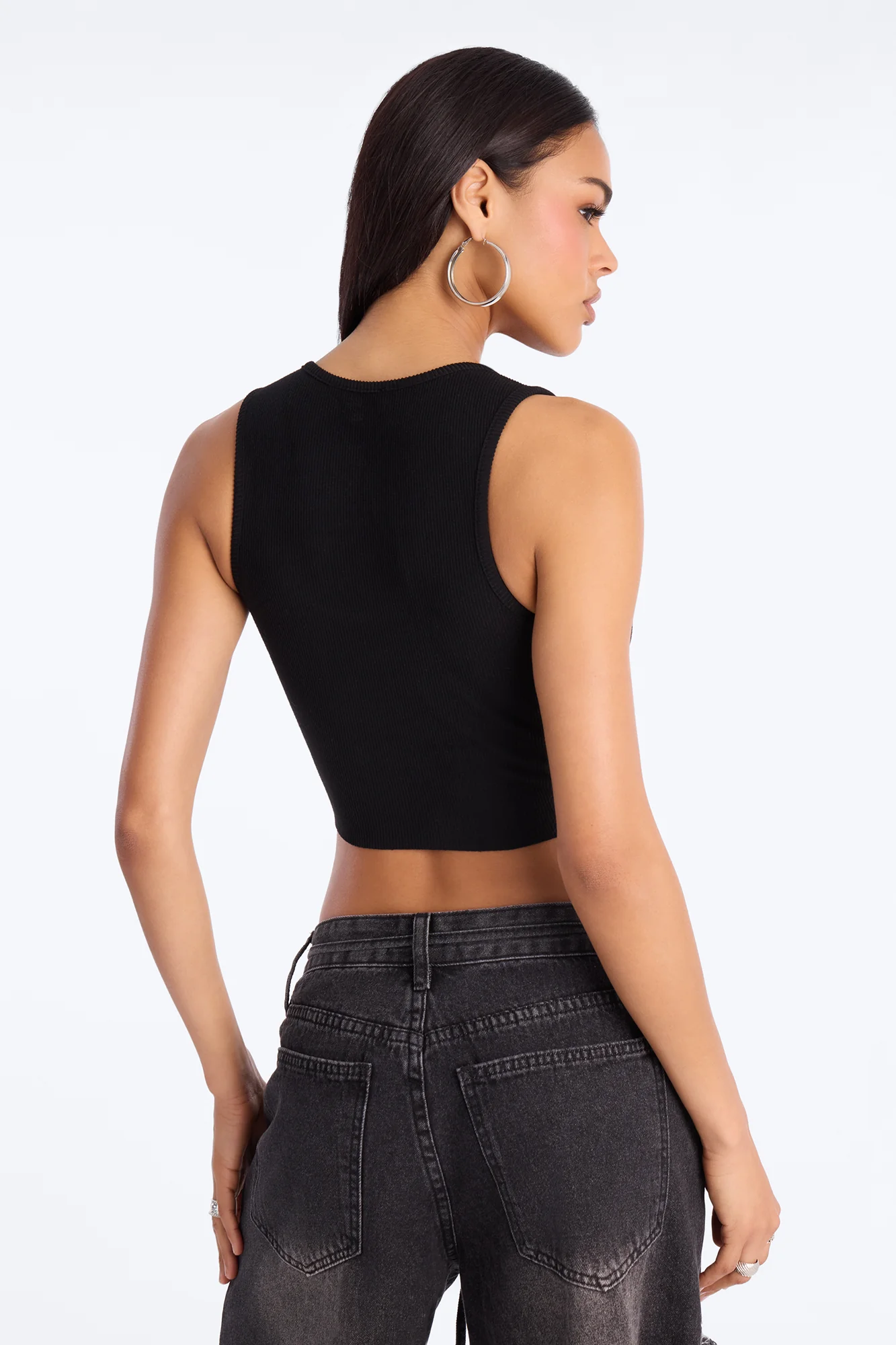 Blessed Soul Ribbed Tank Top - Black - Image 3