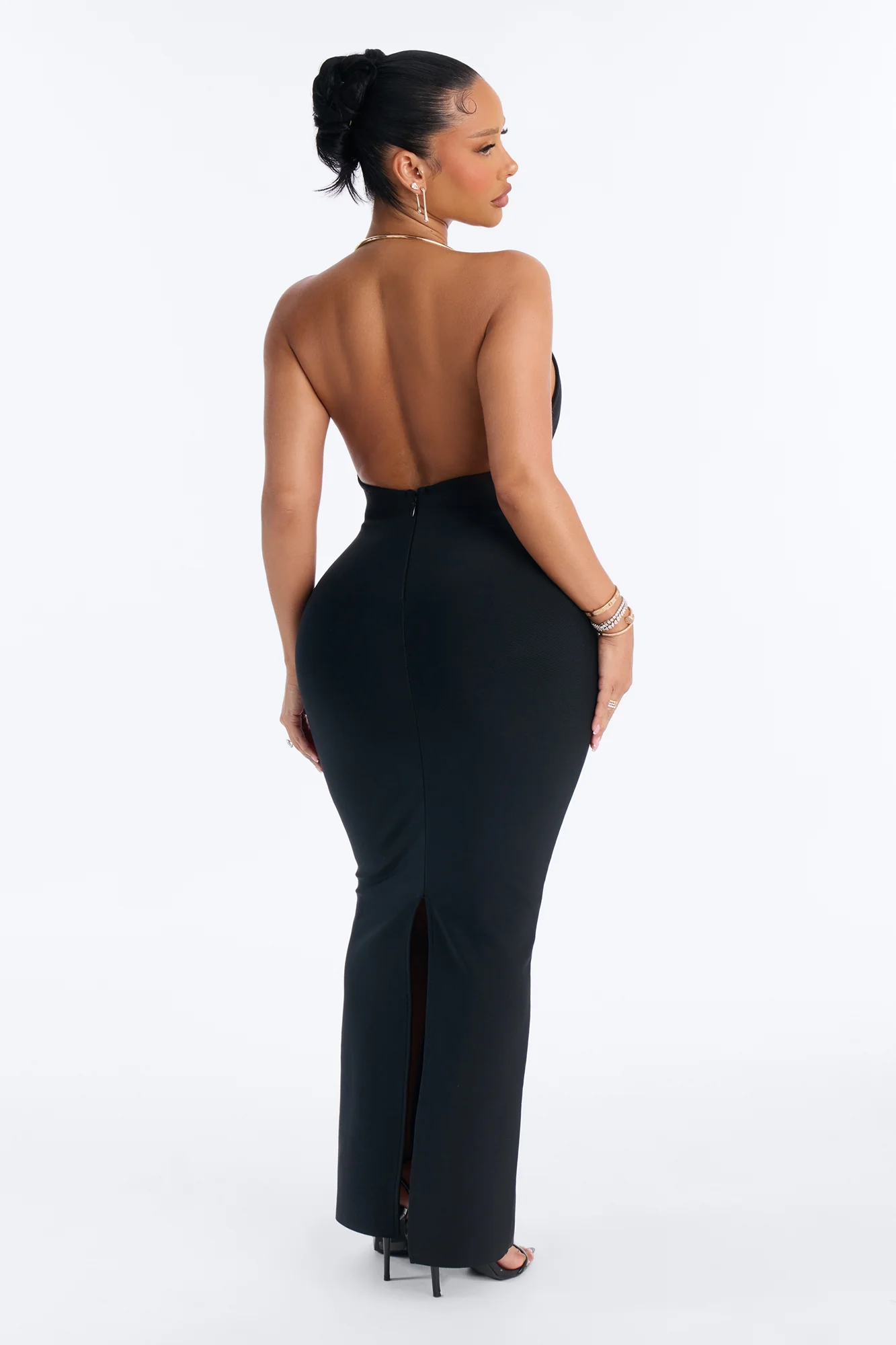 Blessing Your Eyes Bandage Maxi Dress - Black - Image 4
