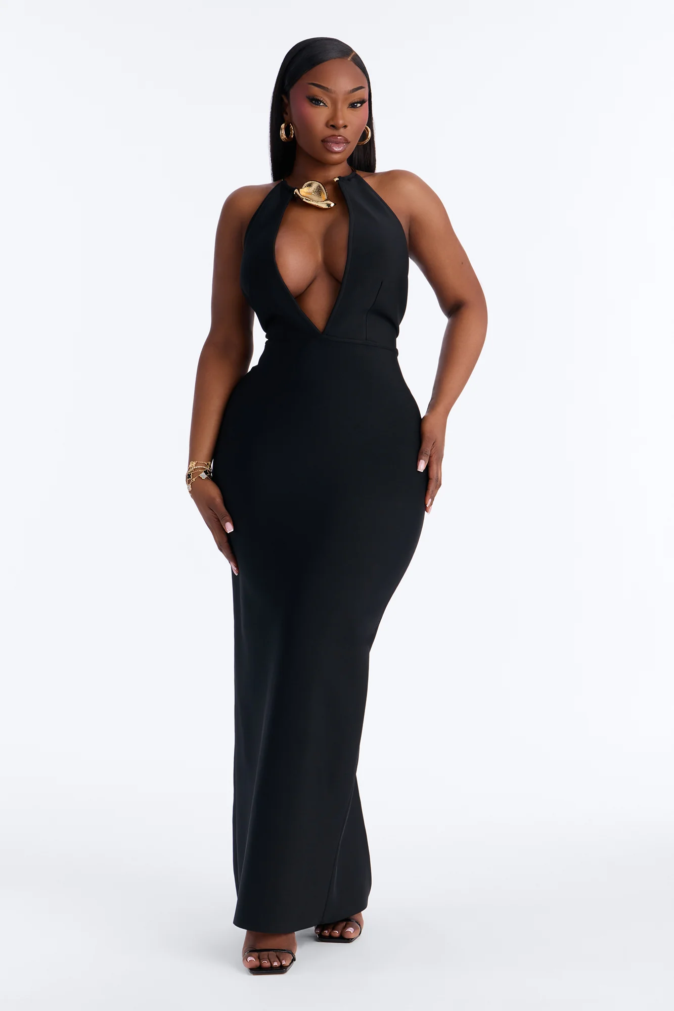Blessing Your Eyes Bandage Maxi Dress - Black - Image 6