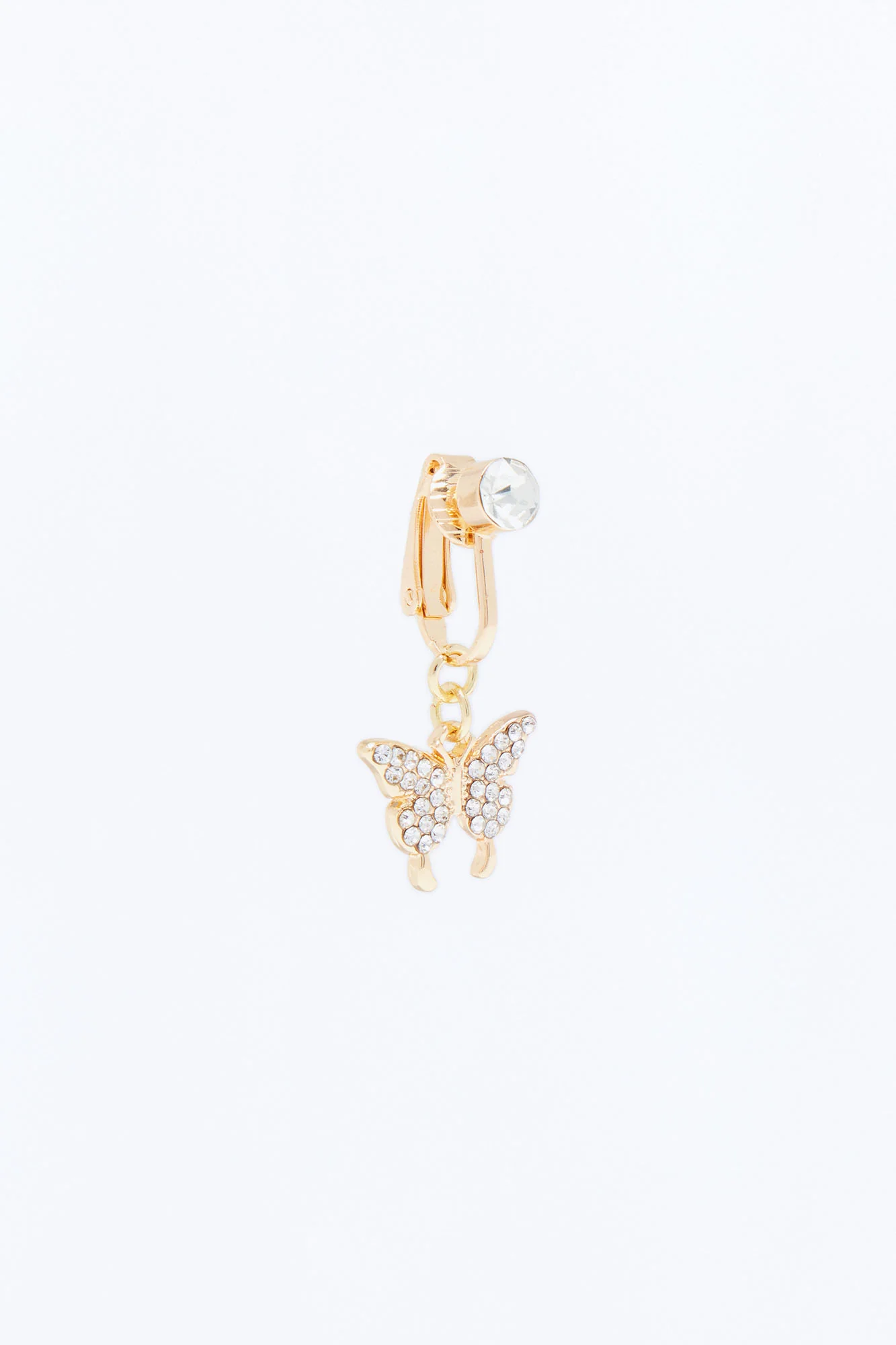 Bling Wing Clip On Belly Ring - Gold - Image 3