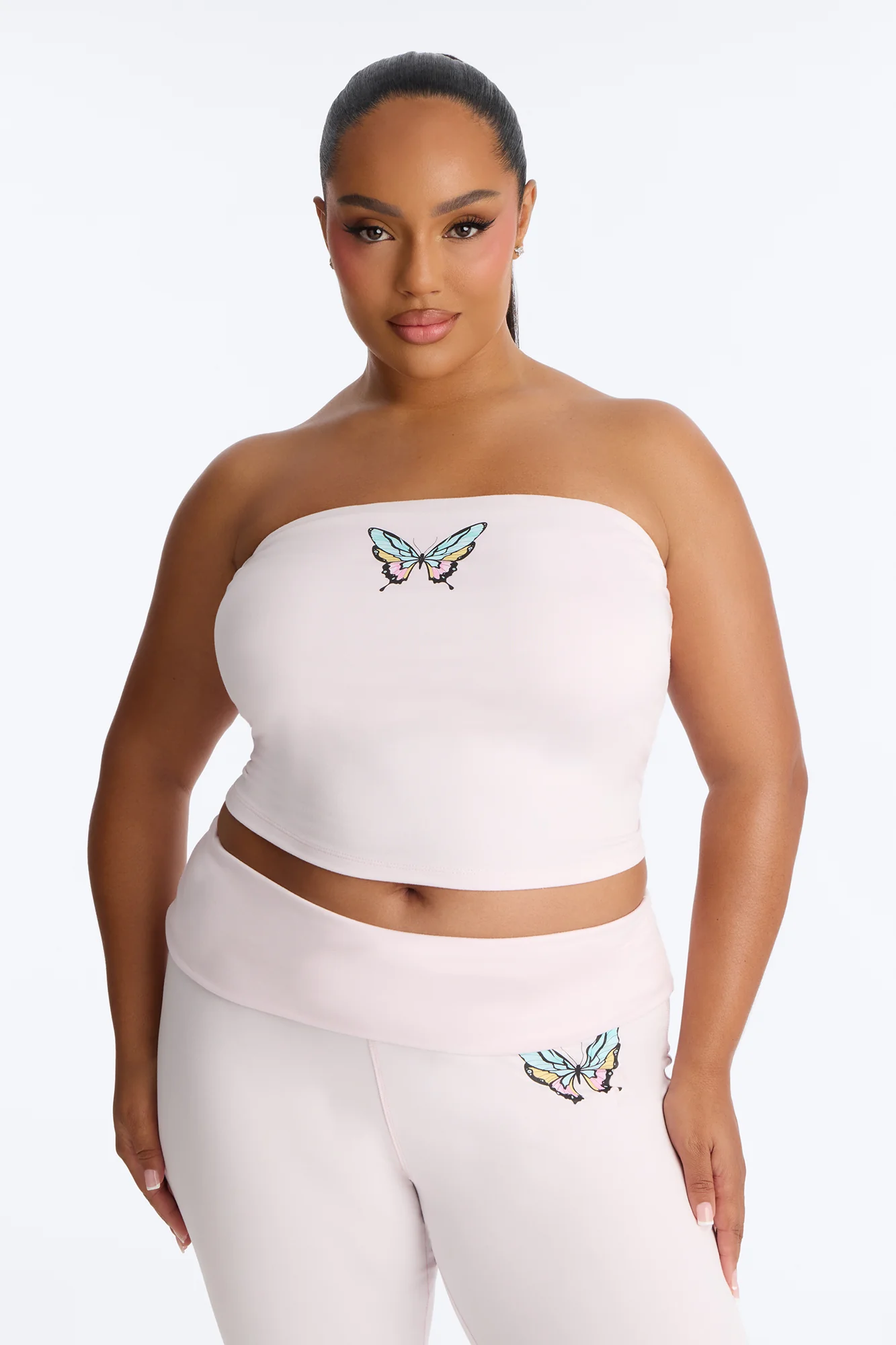 Blooming Love Tube Top Pant Set - Pink - Image 6