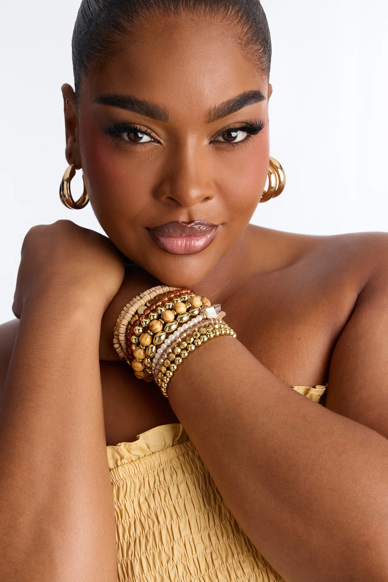 Blush Mirage 12 Piece Bracelet Set - Gold/combo - Image 2