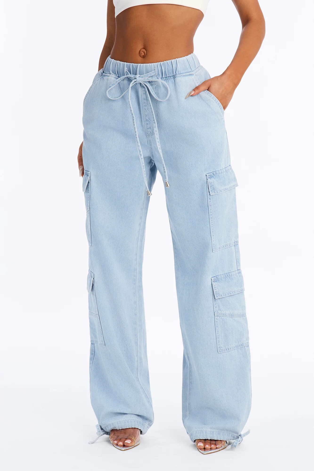 Boca Chica Hemp Blend Cargo Jeans - Light Wash - Image 2